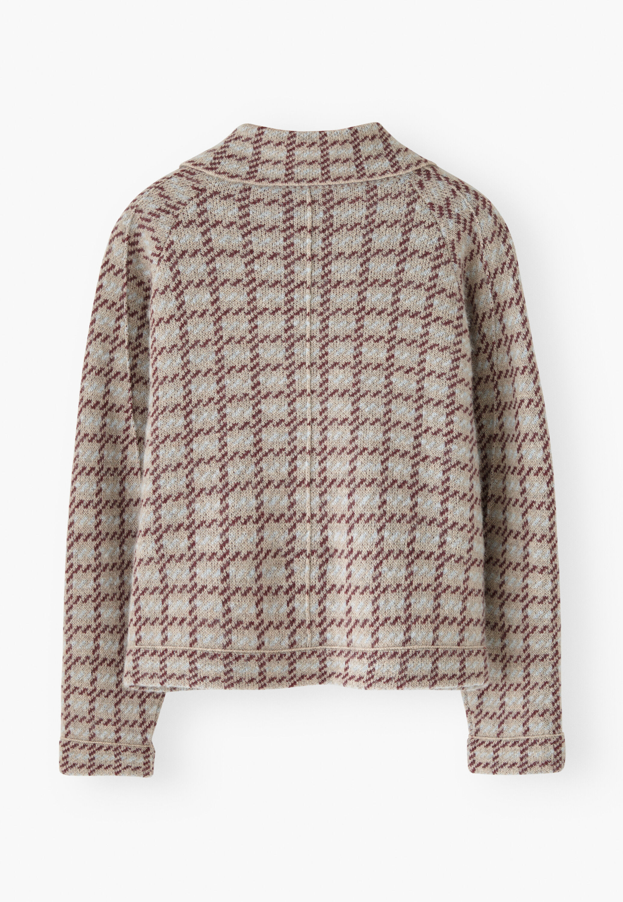 Knitted check jacket