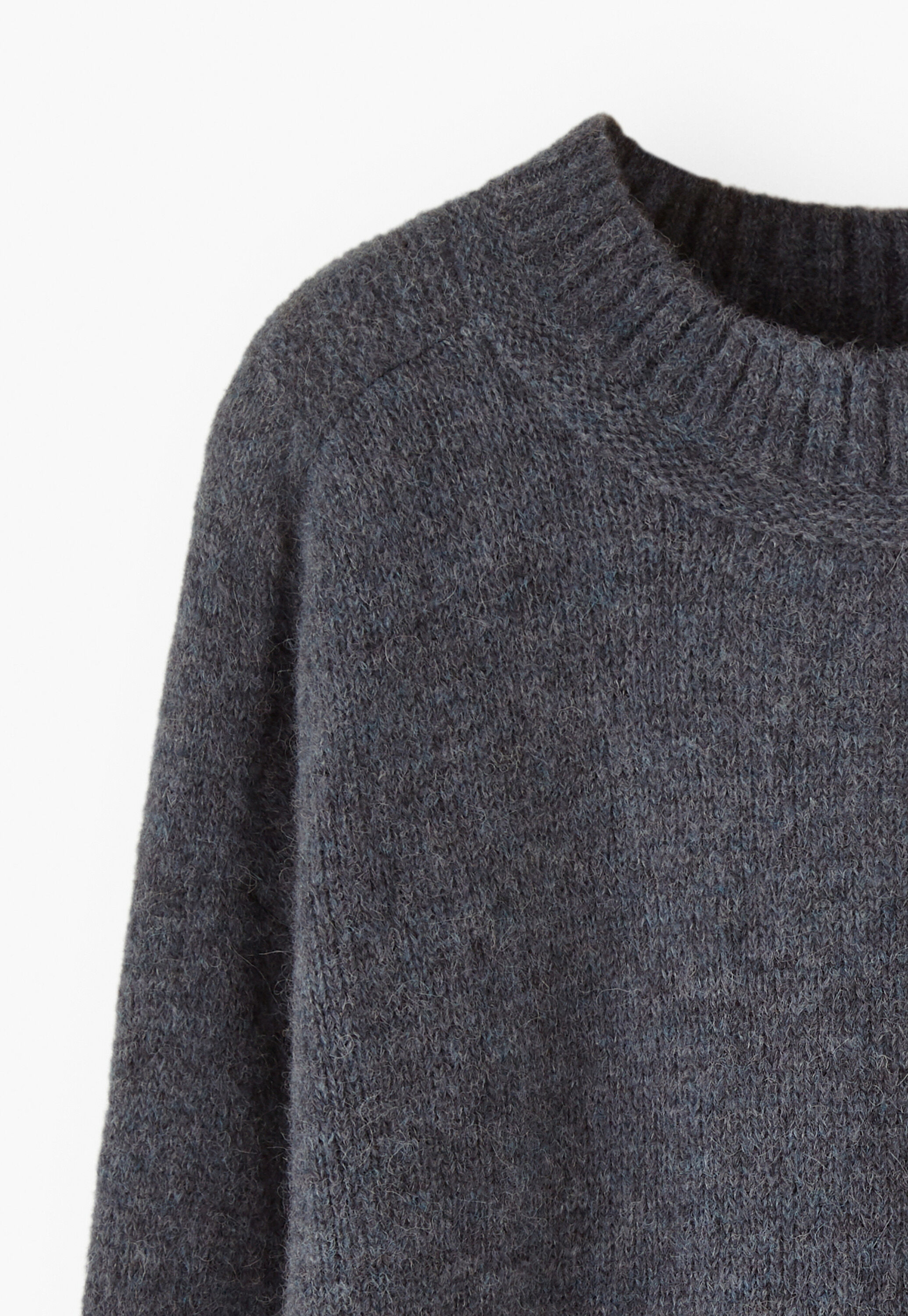 Knitted sweater, Grey blue, large