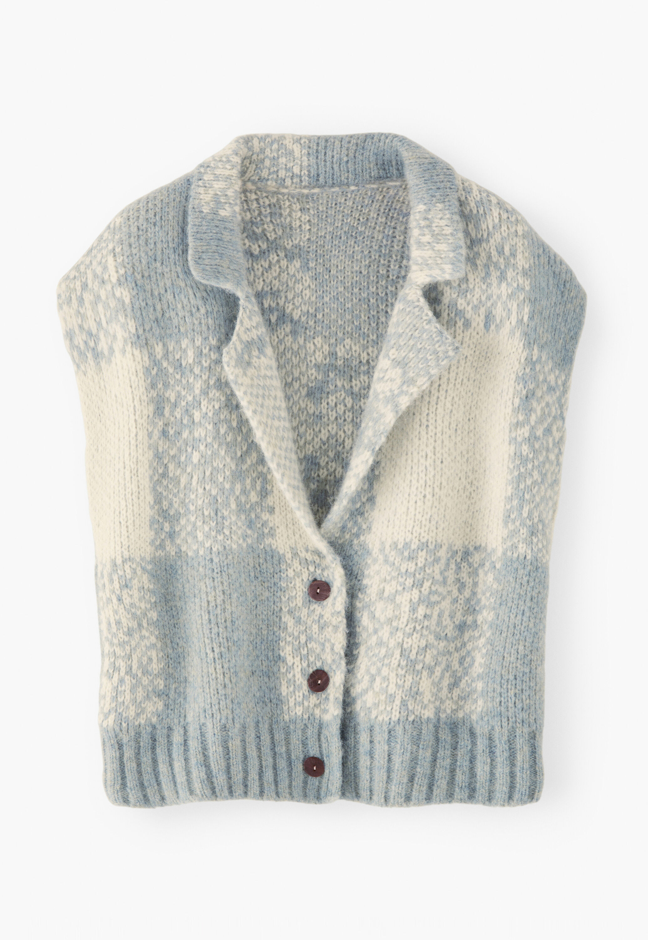 Sleeveless checked jacket