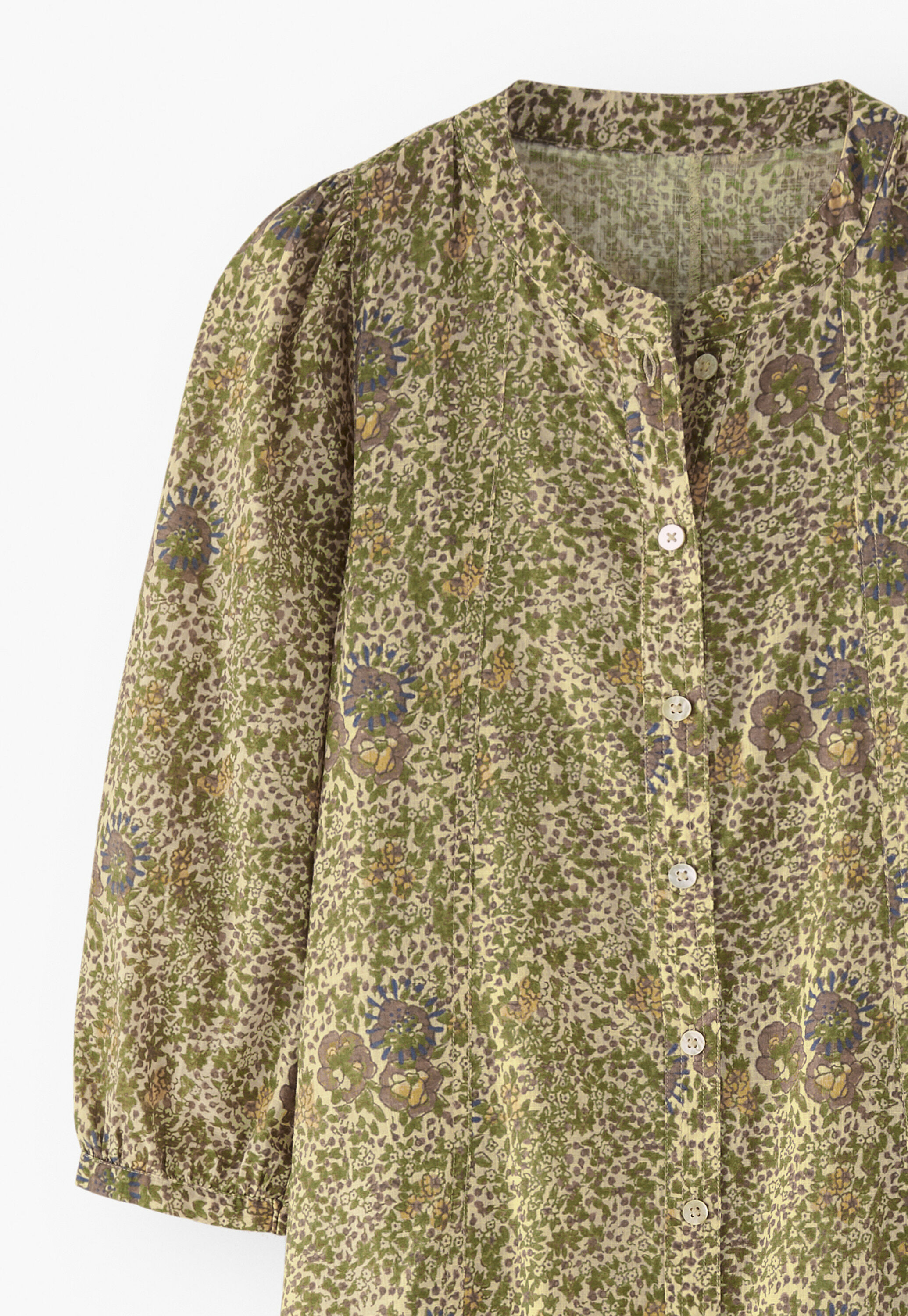Boho border-placement dress