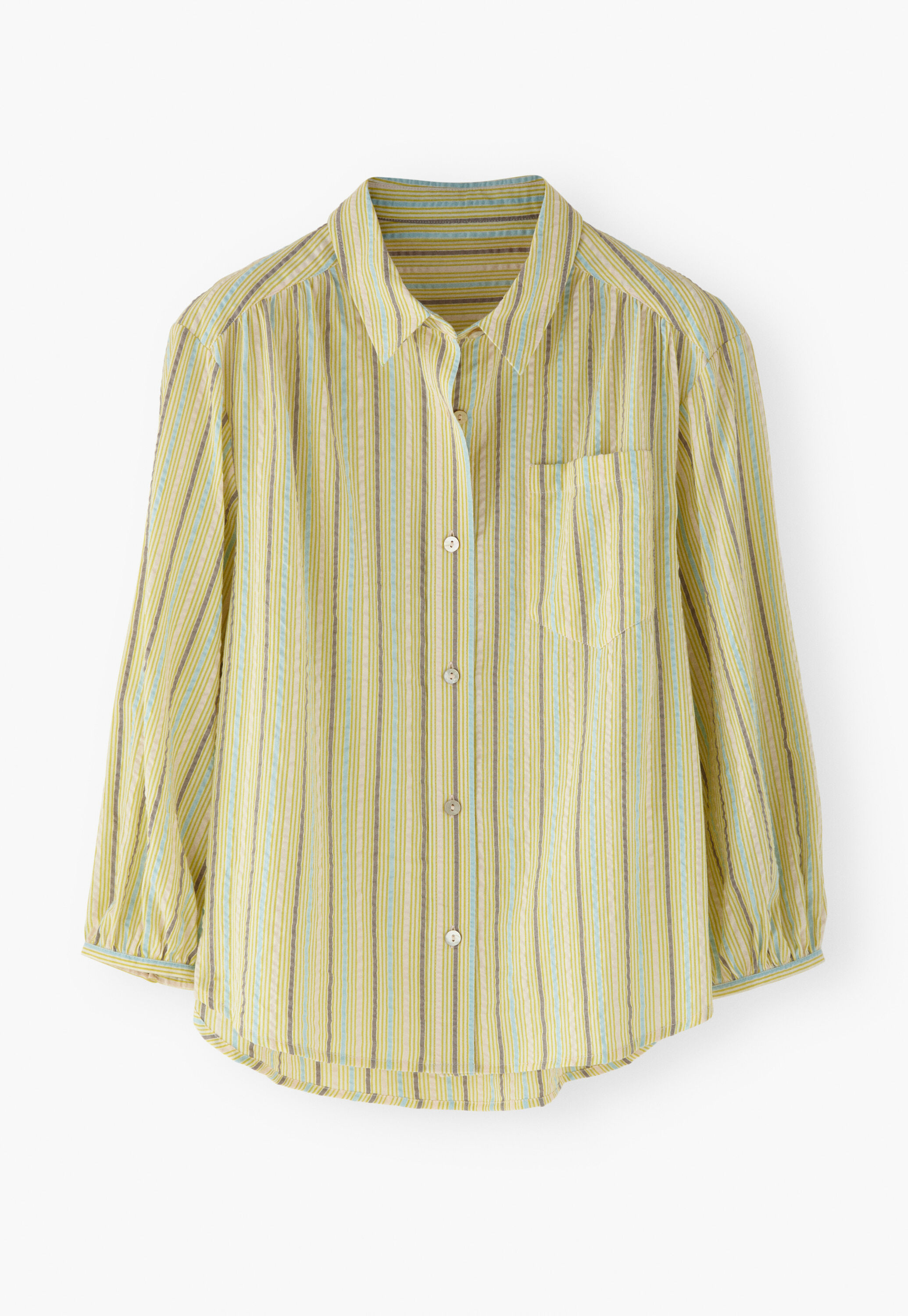 Seersucker striped shirt