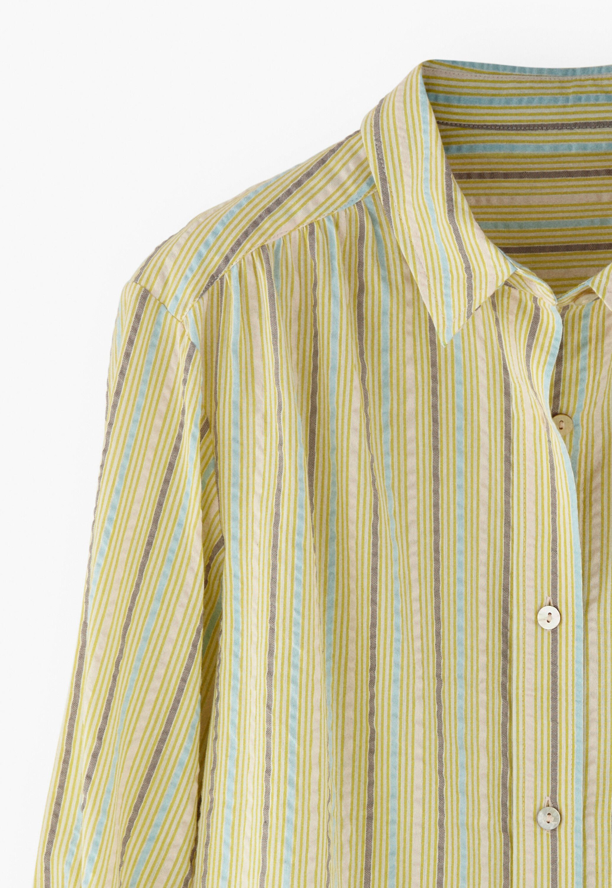Seersucker striped shirt