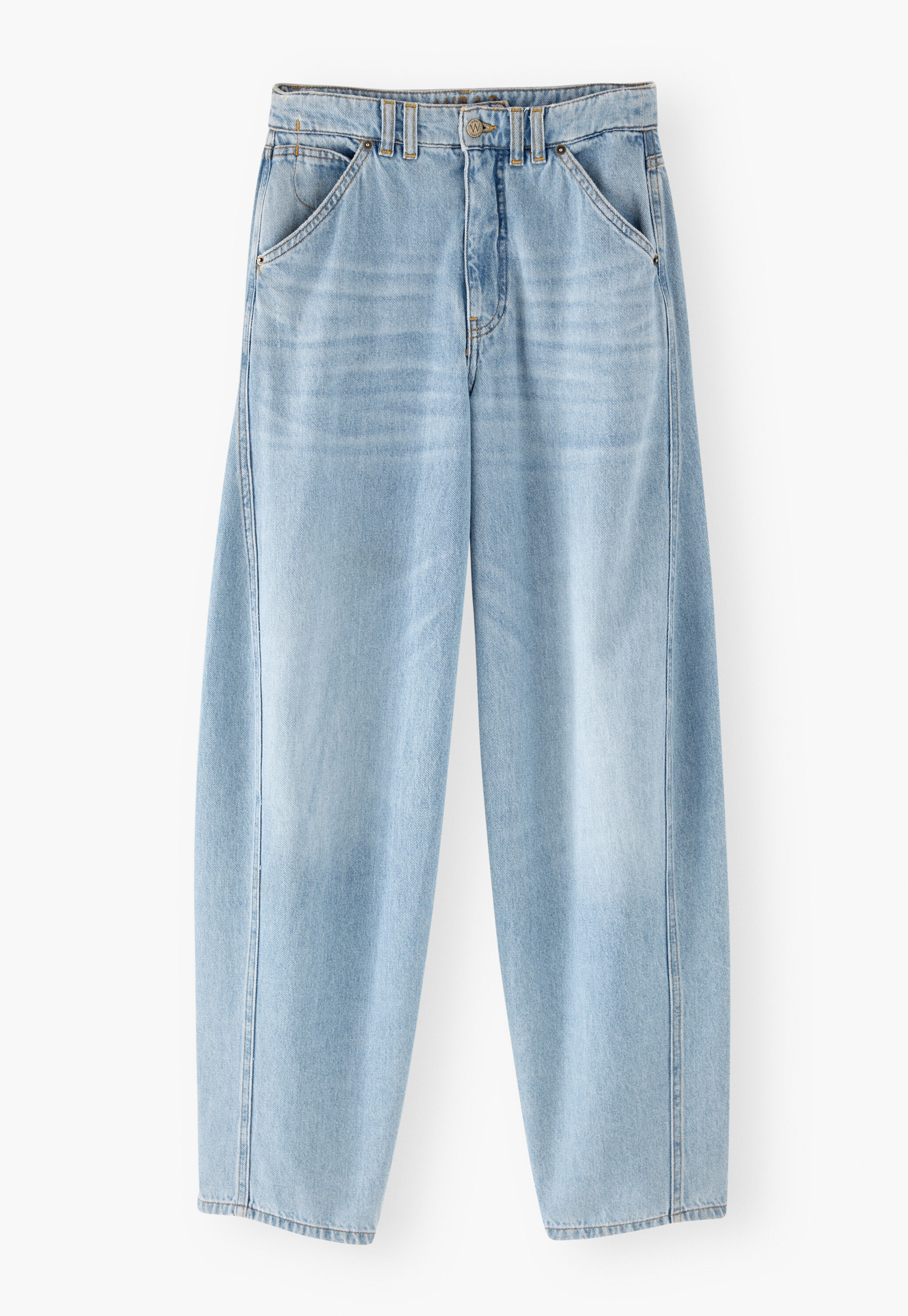 Seam-detailed jeans, Pale wash, large