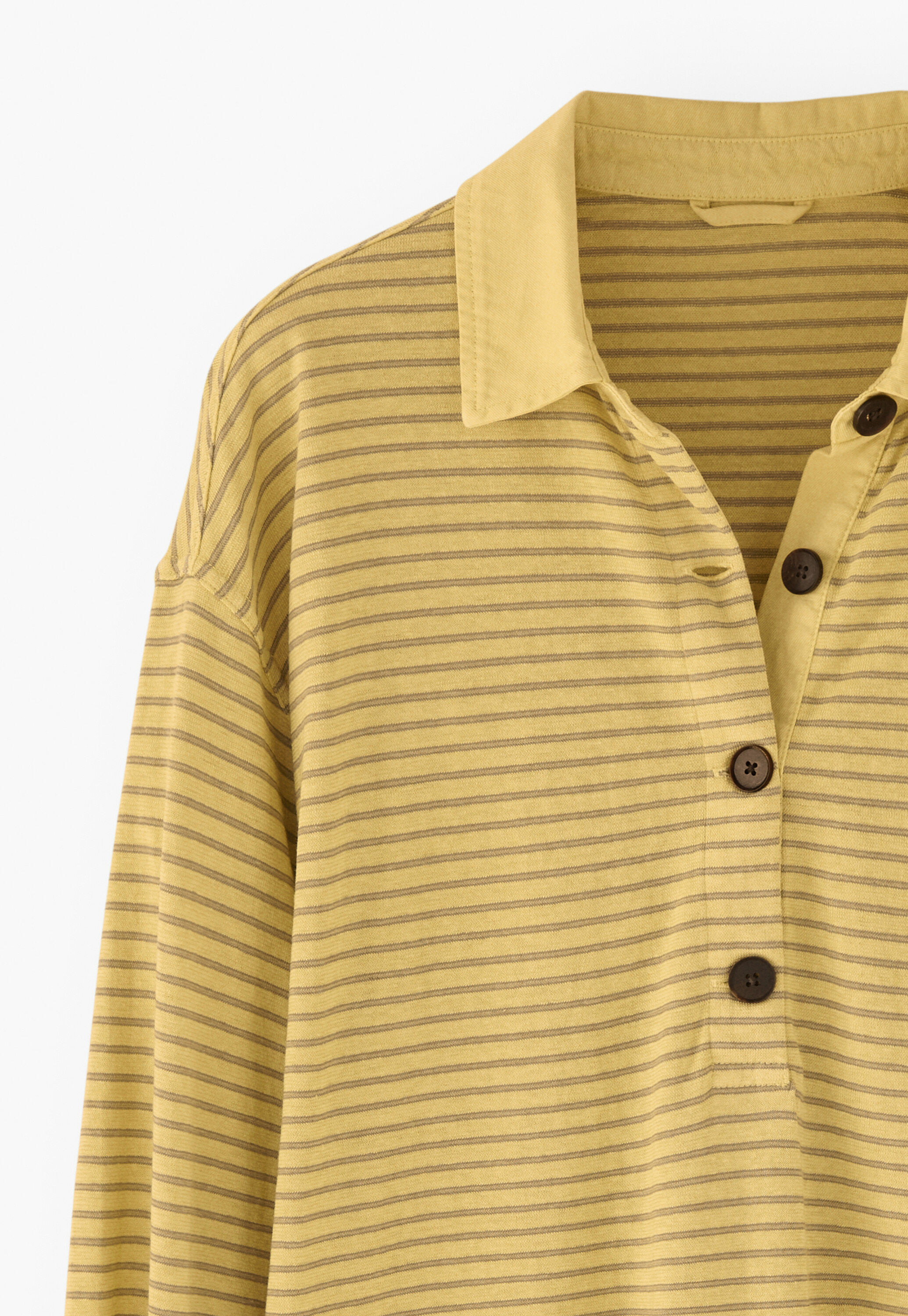 Striped collared top