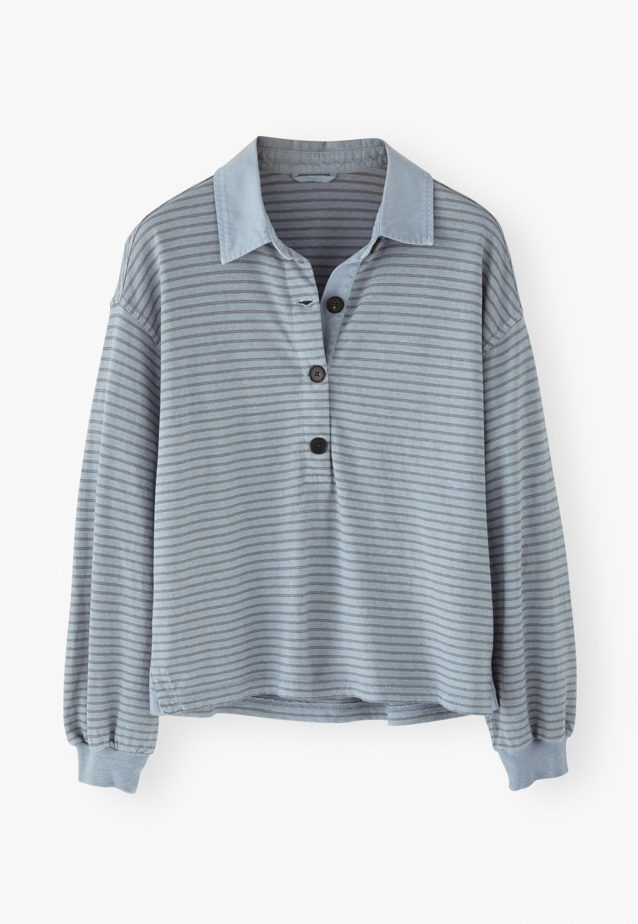 Striped collared top