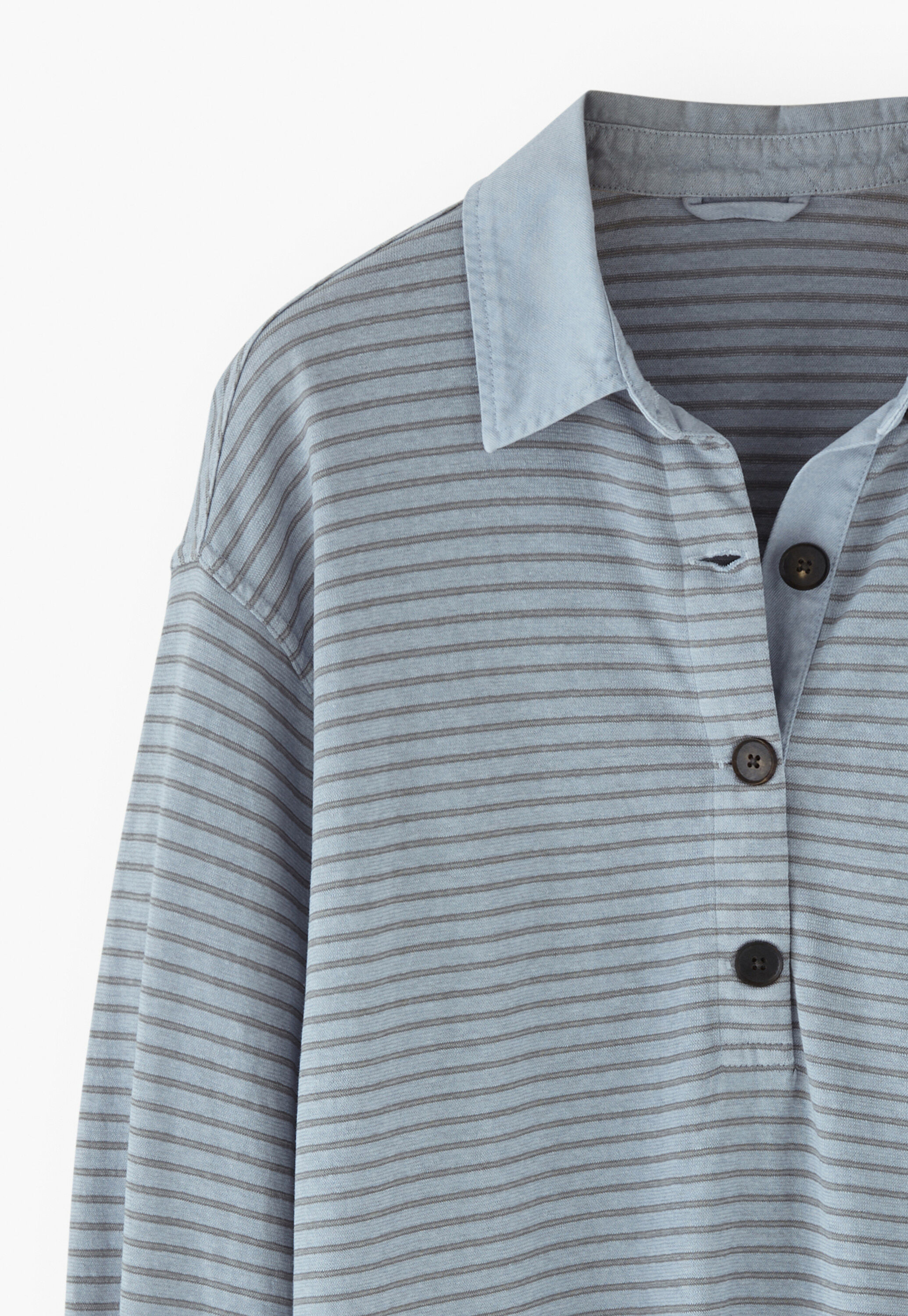 Striped collared top