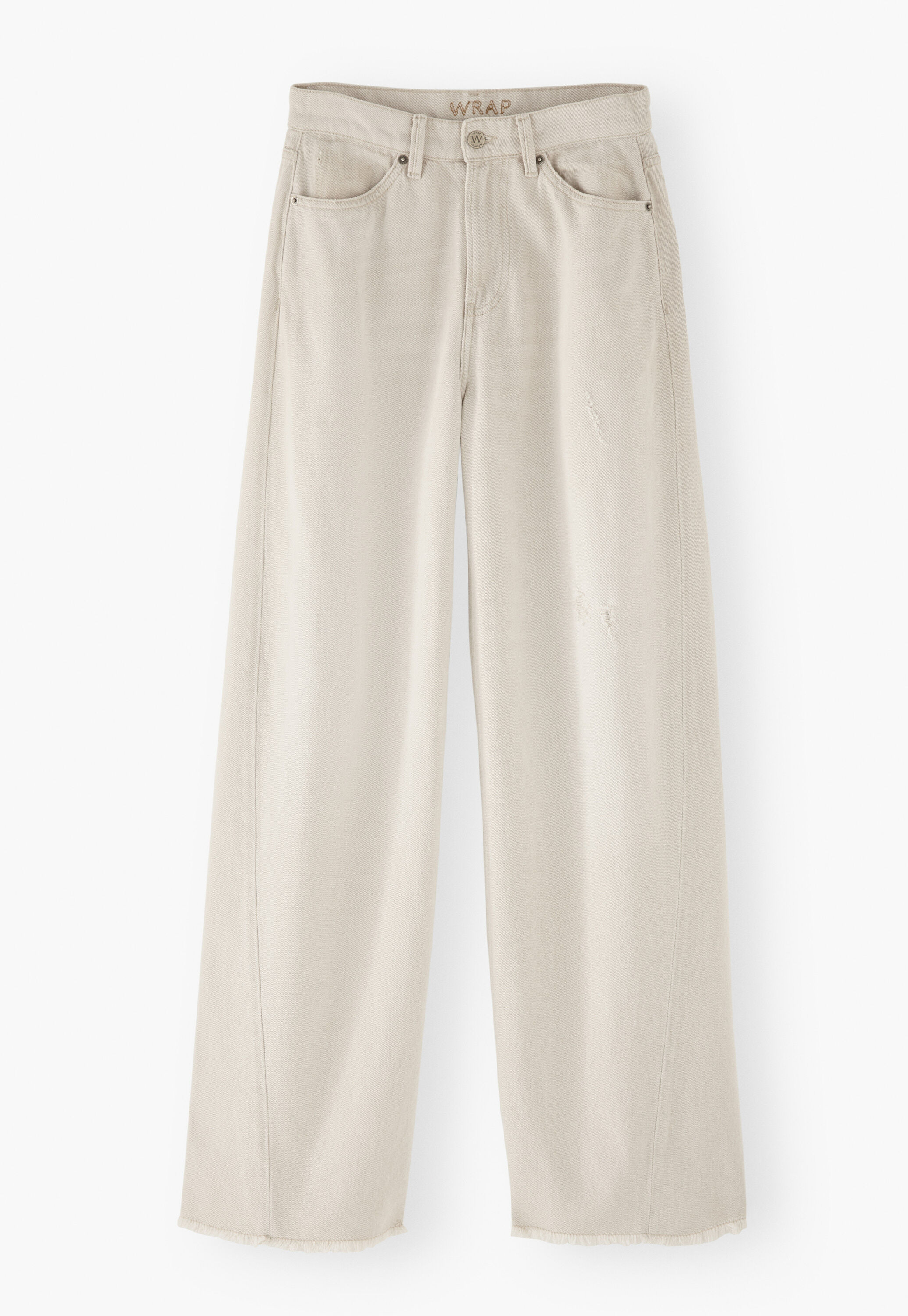 Mid-rise wide-leg jeans