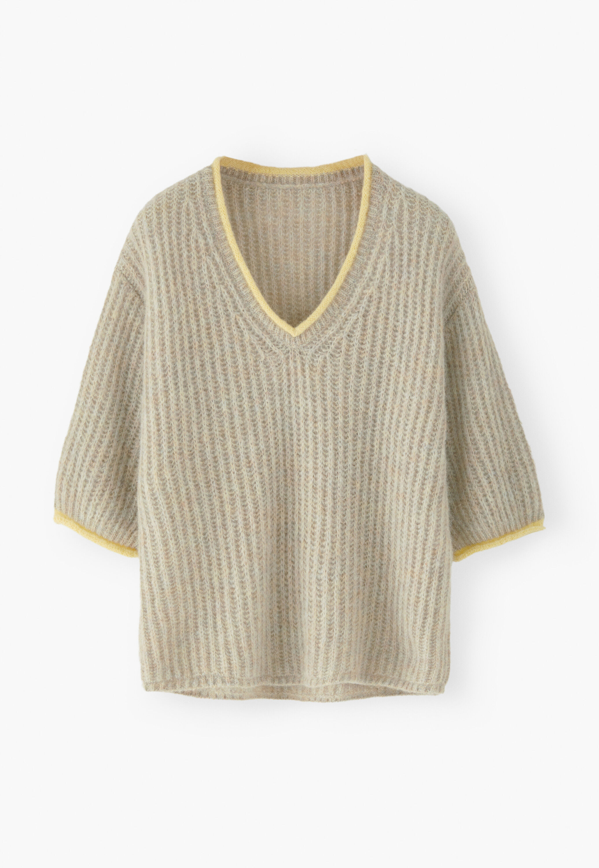 Ribbed v-neck sweater
