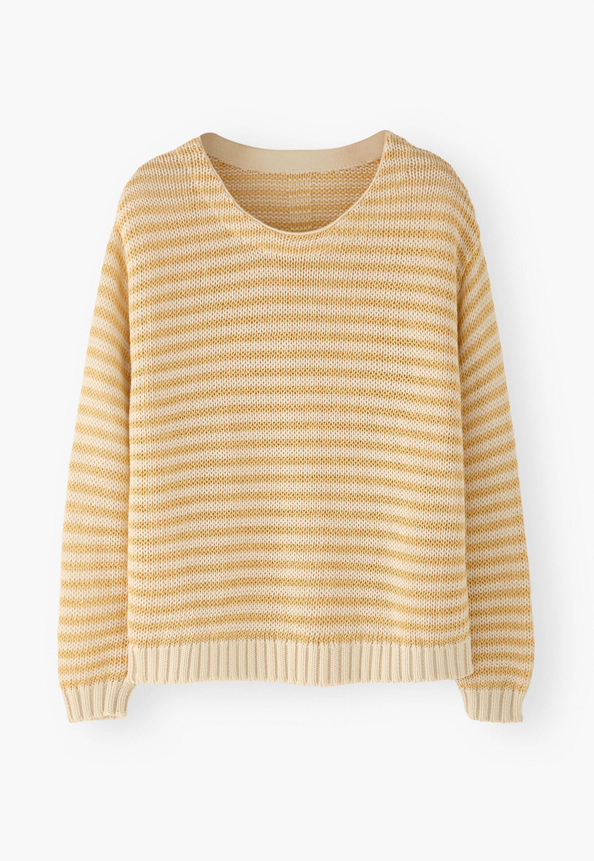 Striped crew-neck sweater