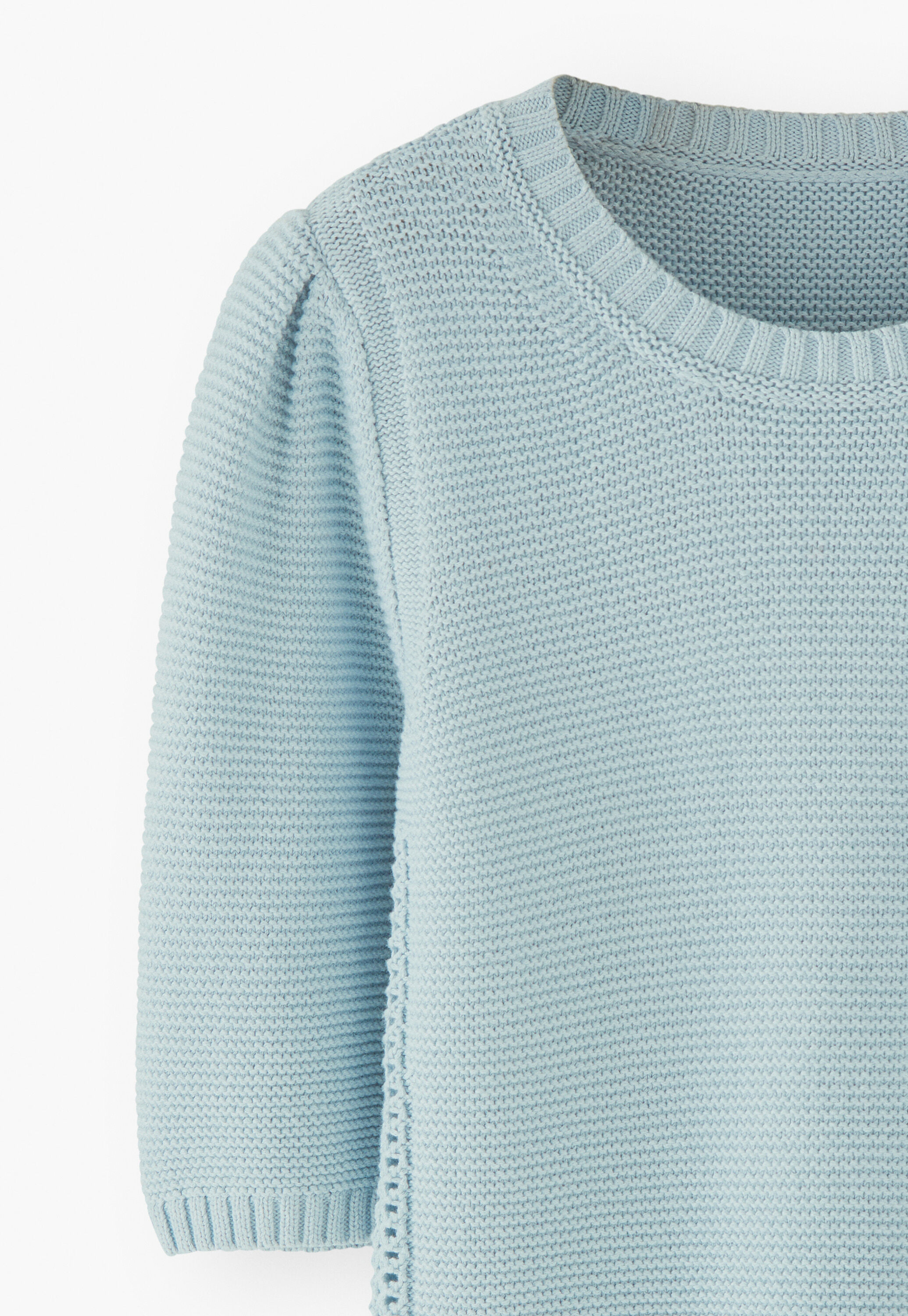 Short-sleeve sweater, Powder blue, large