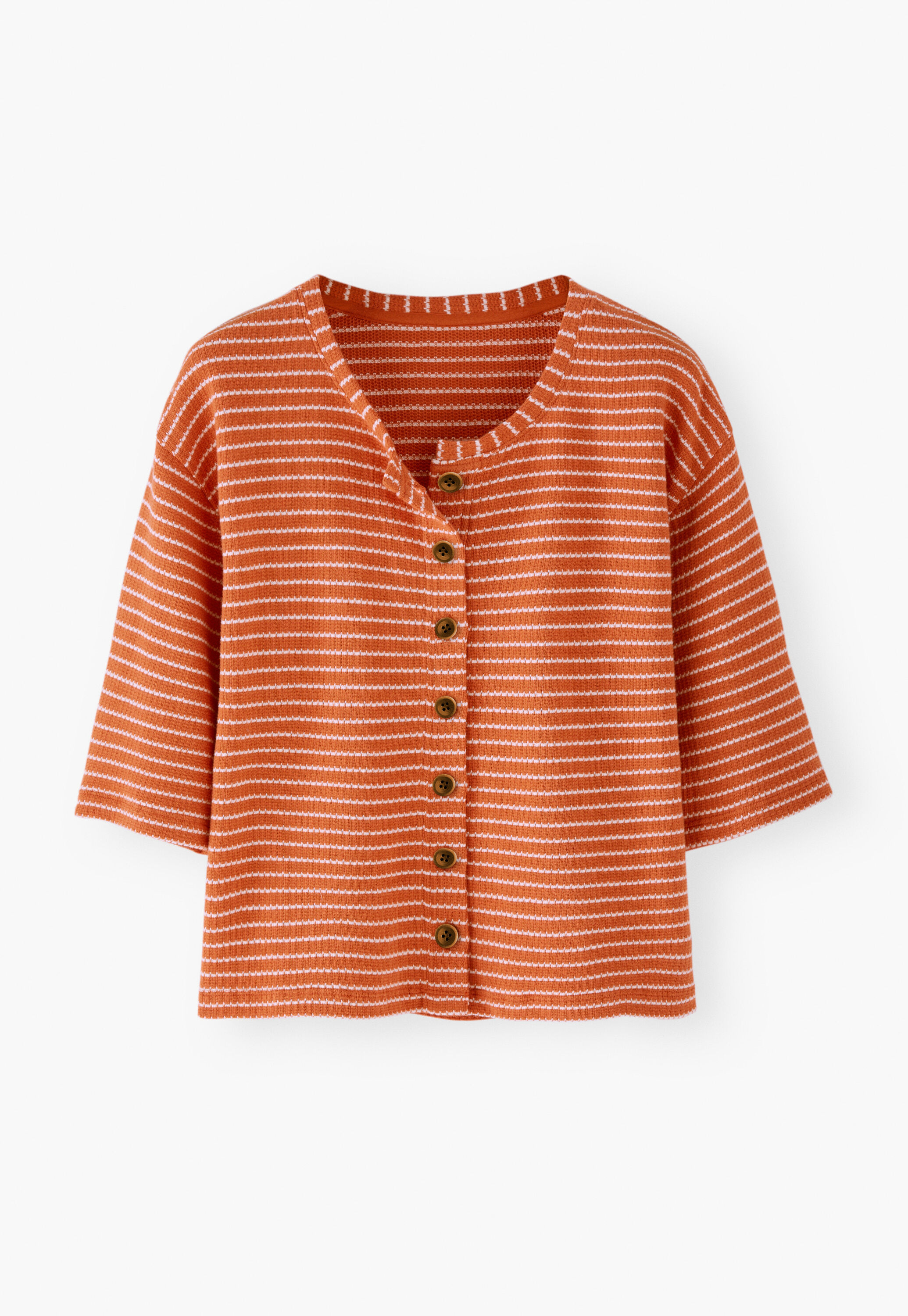 Textured striped cardigan