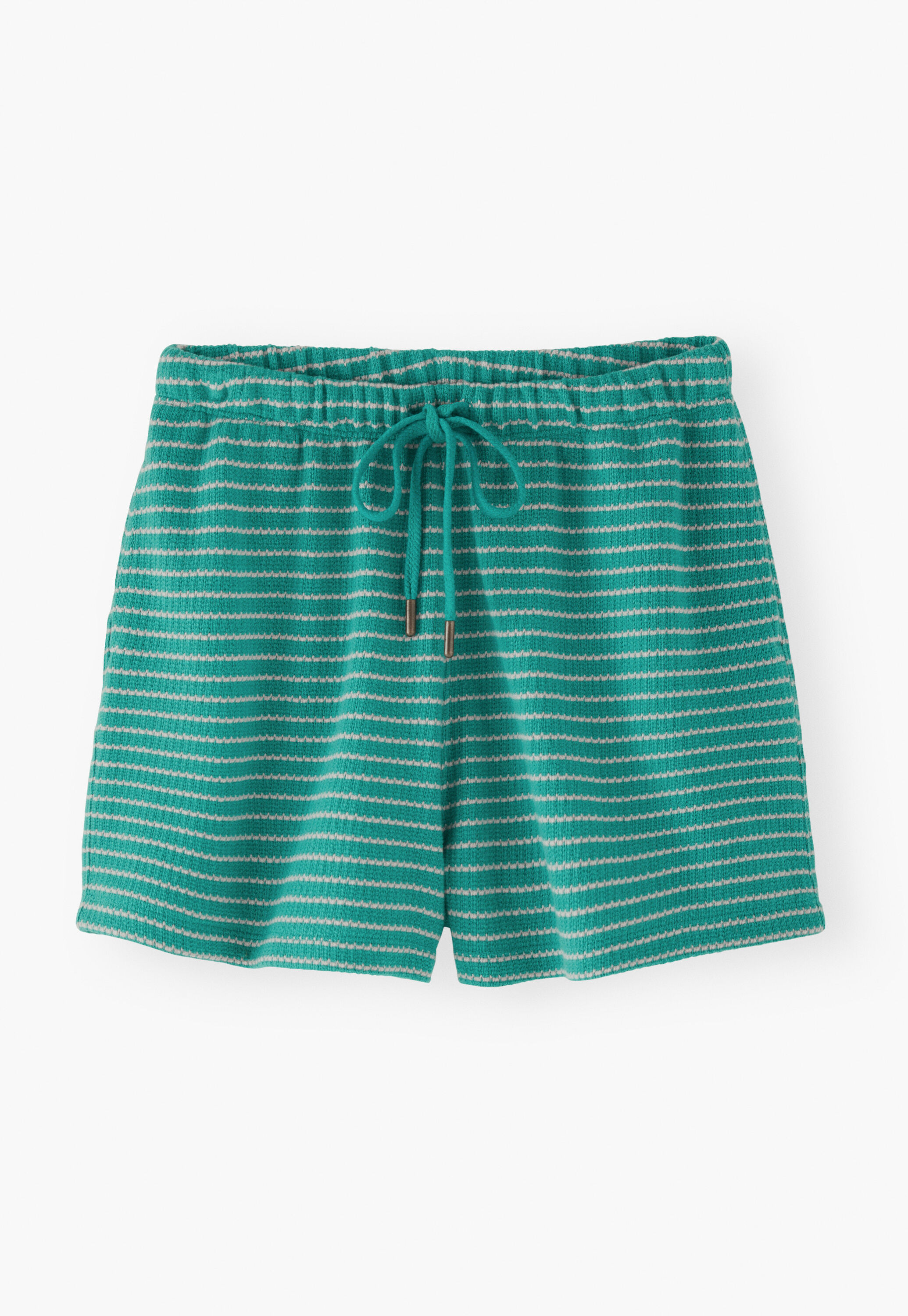 Striped towelling shorts