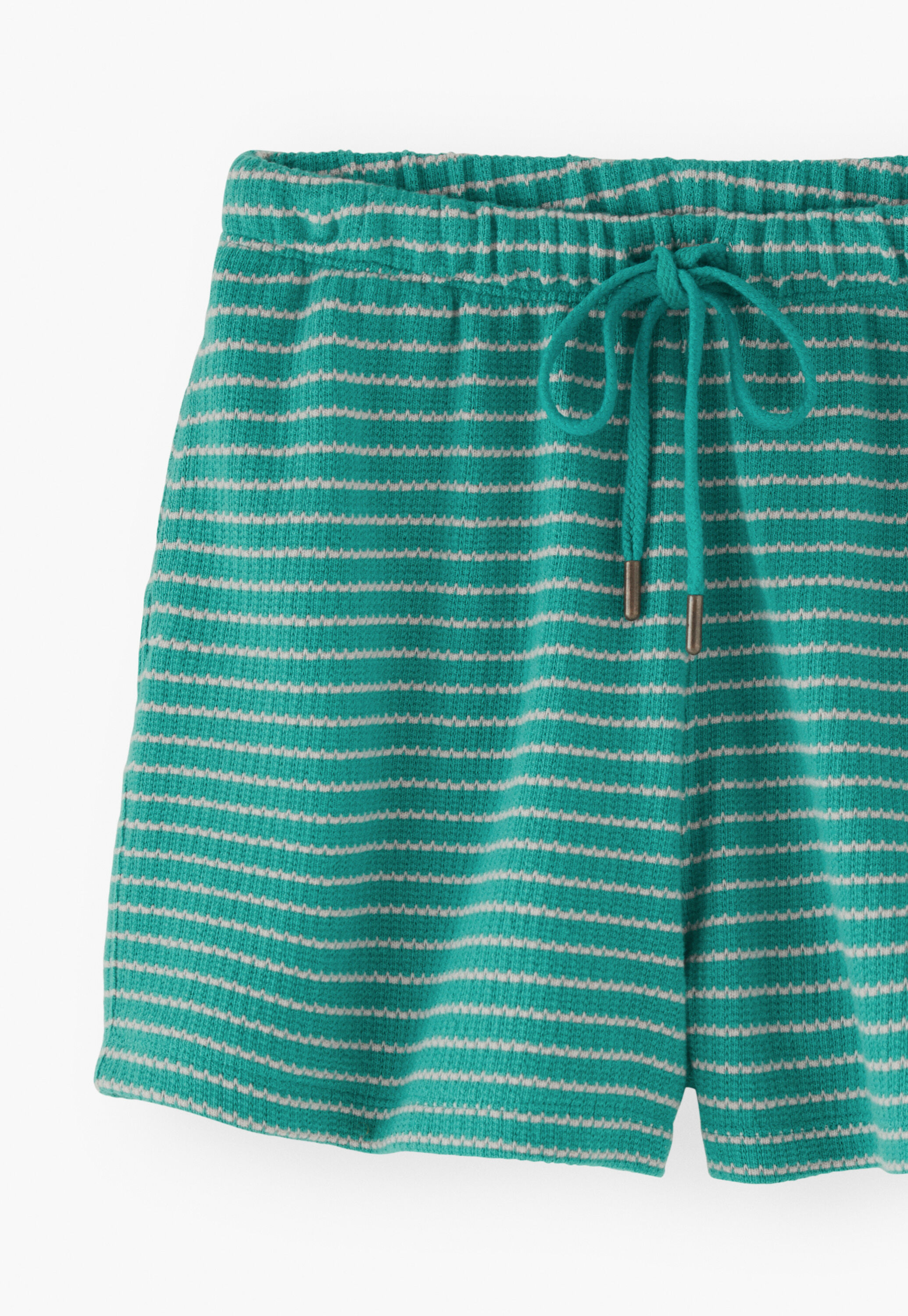 Striped towelling shorts