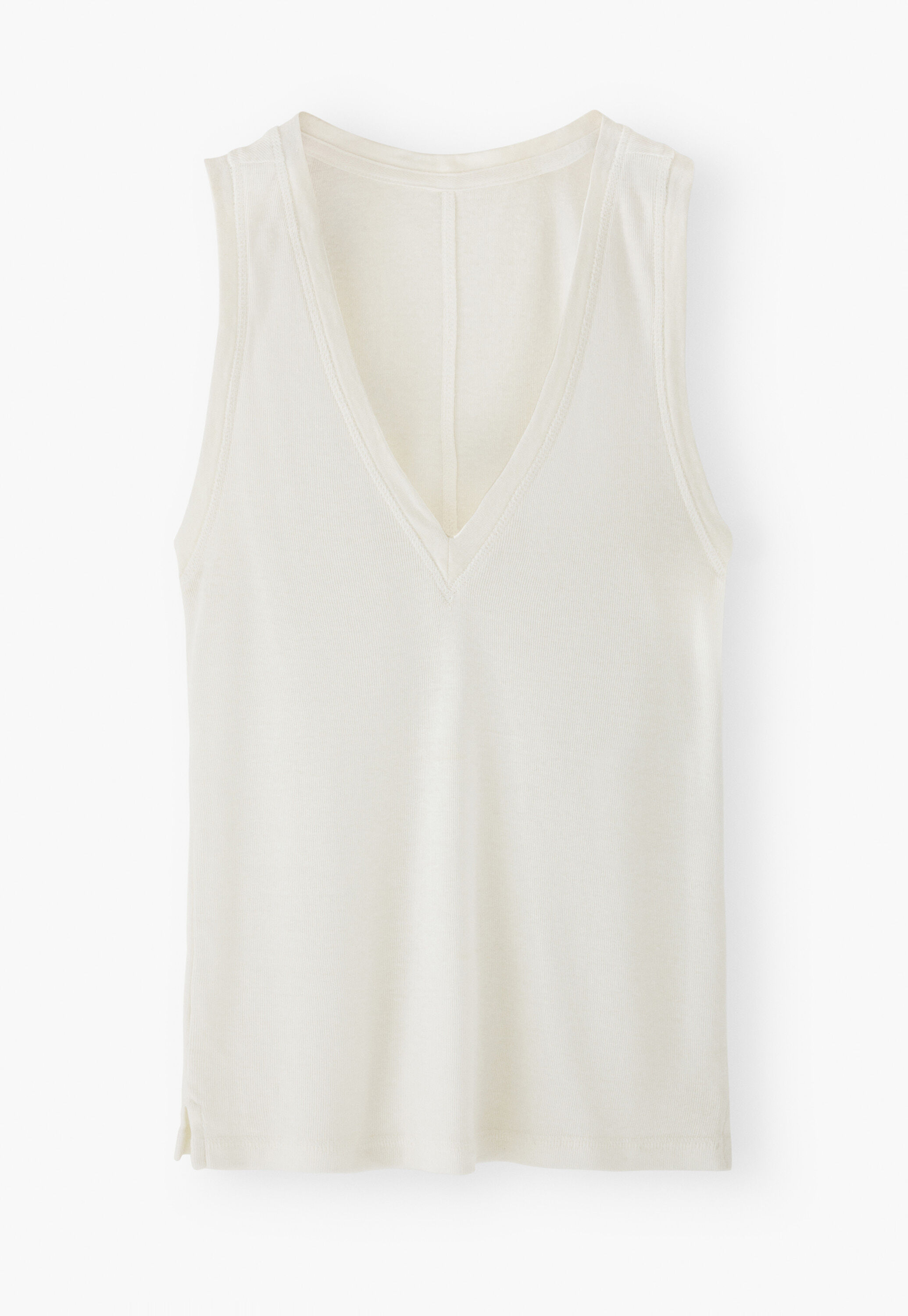 V-neck jersey vest