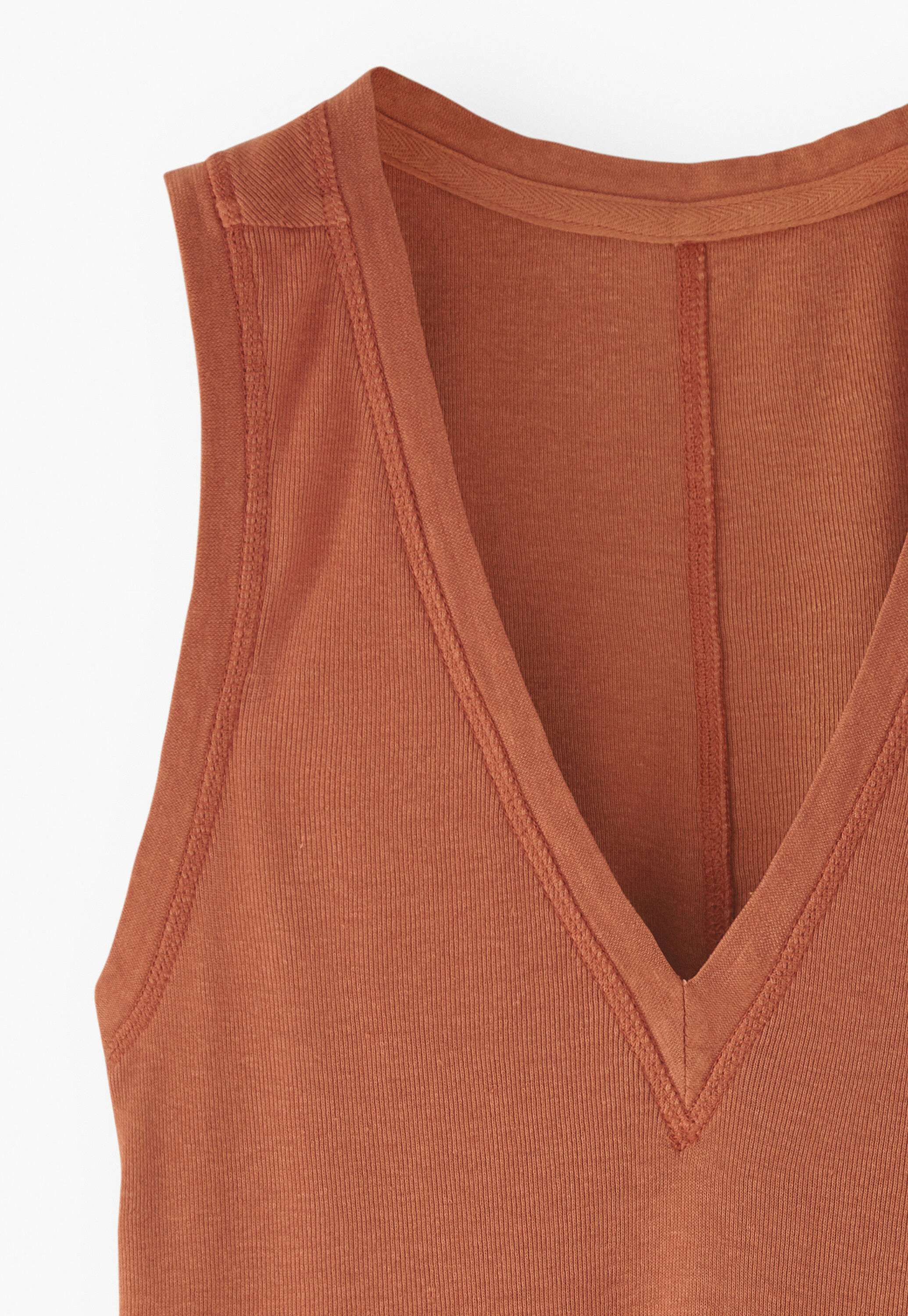 V-neck jersey vest