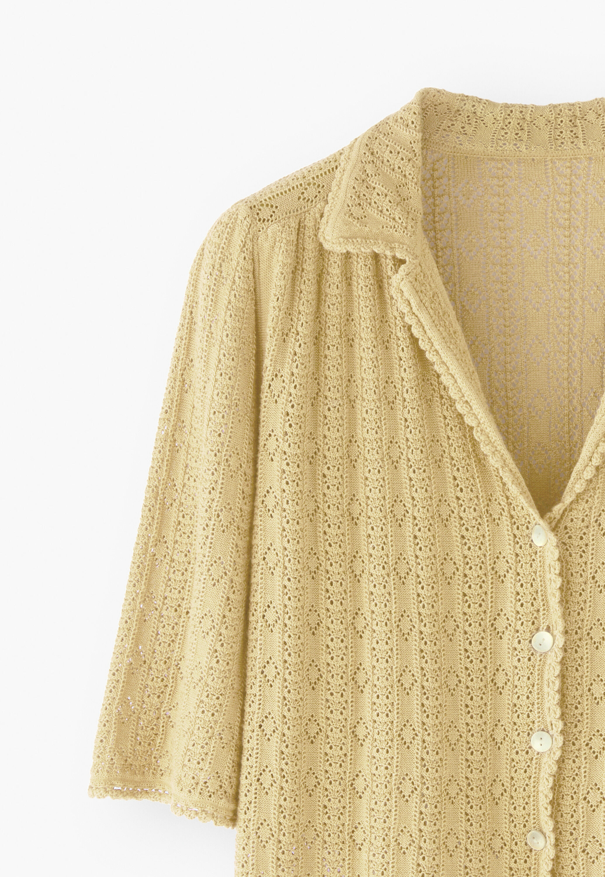 Pointelle-stitch blouse