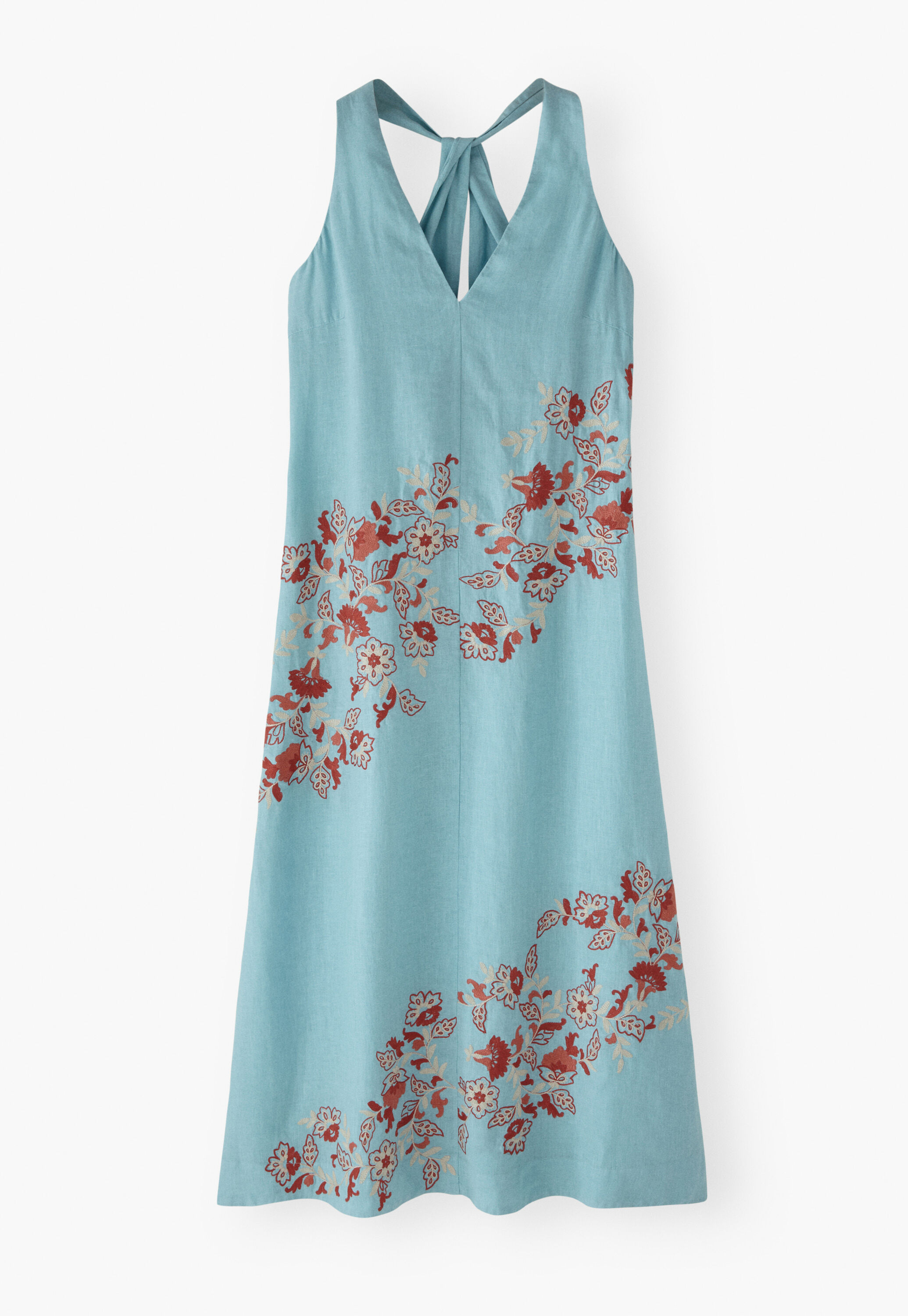 Halter-neck dress, Sky blue, large