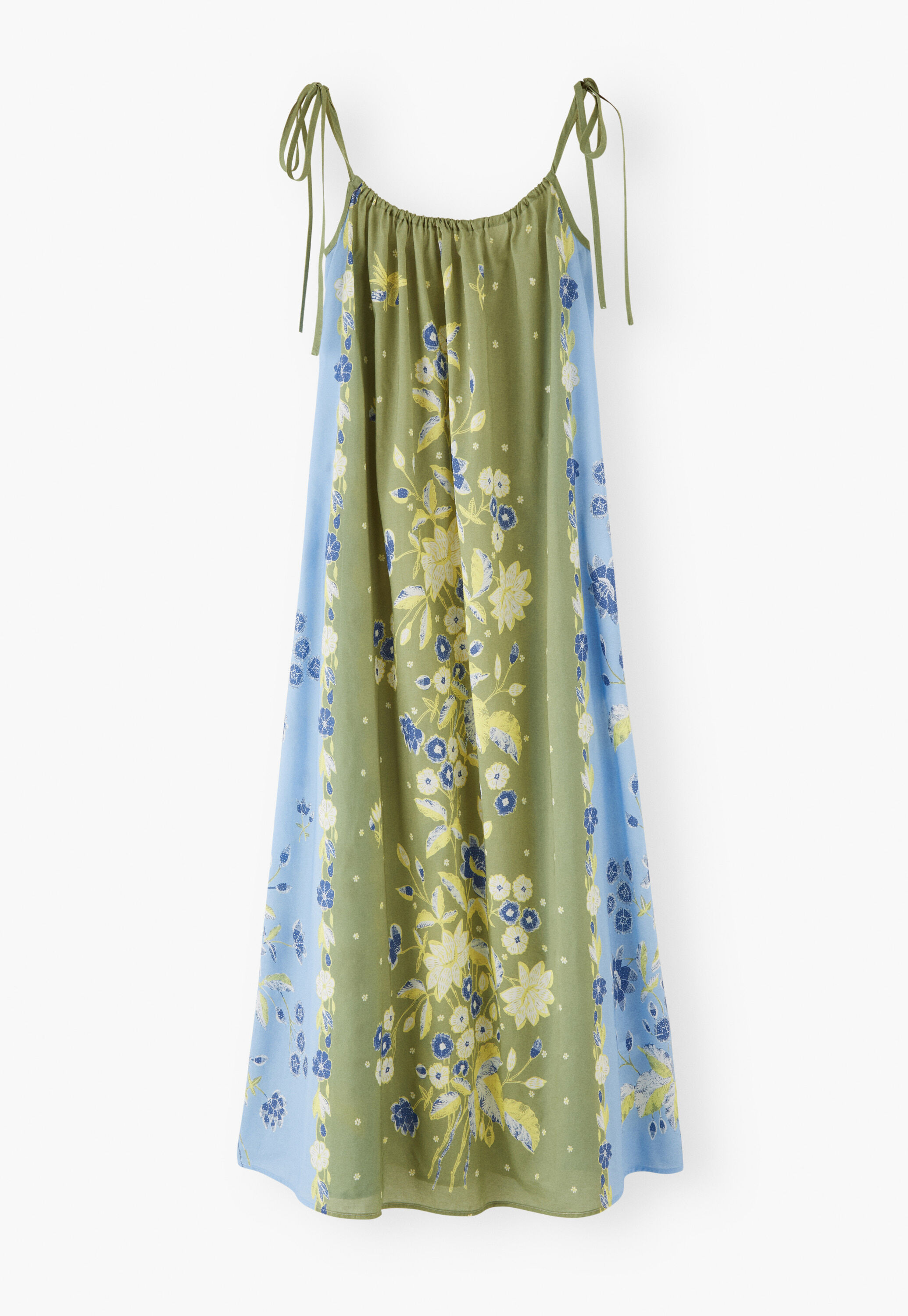 Printed dress, Cerulean olive, large