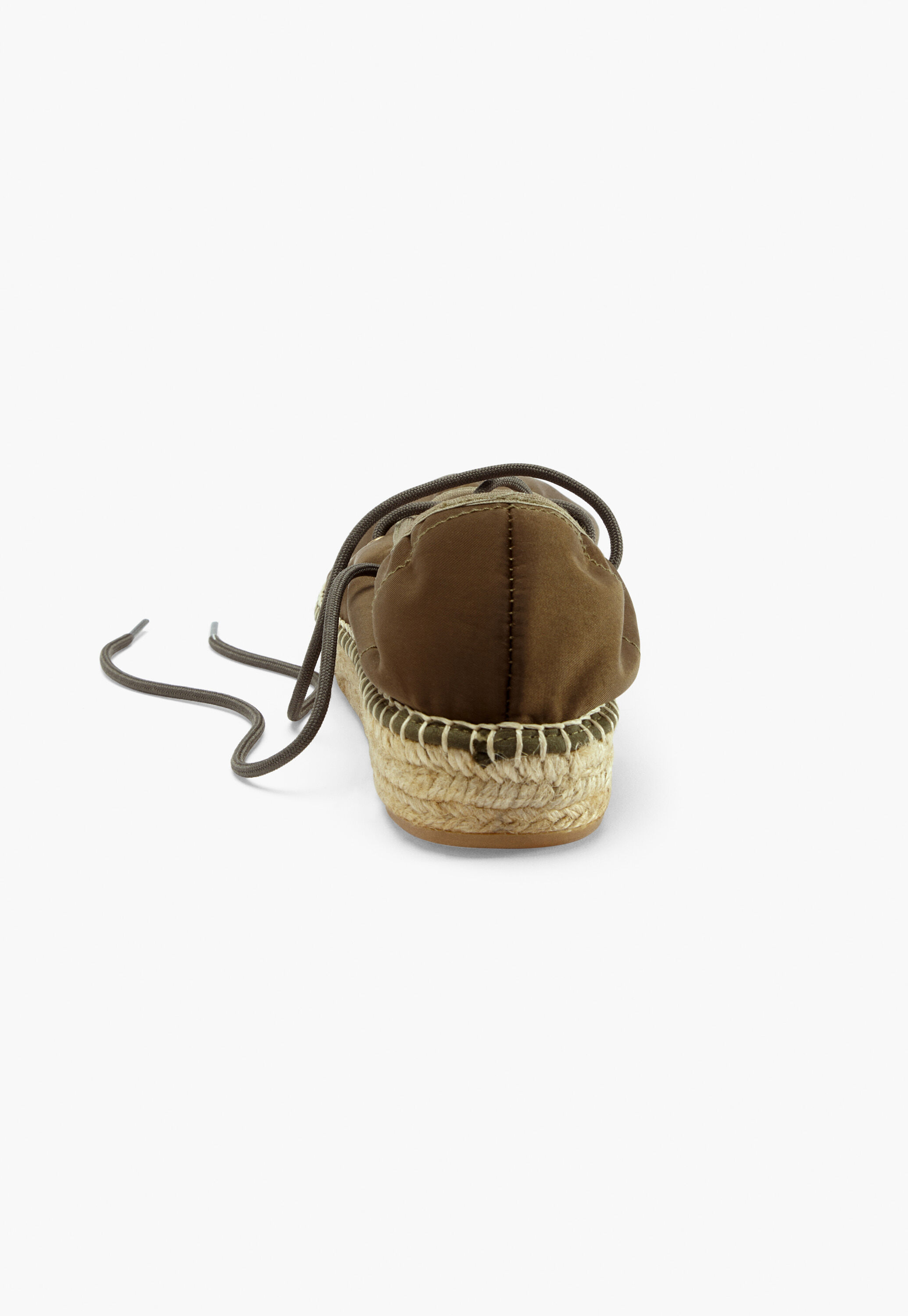Tie-front espadrilles, Khaki, large