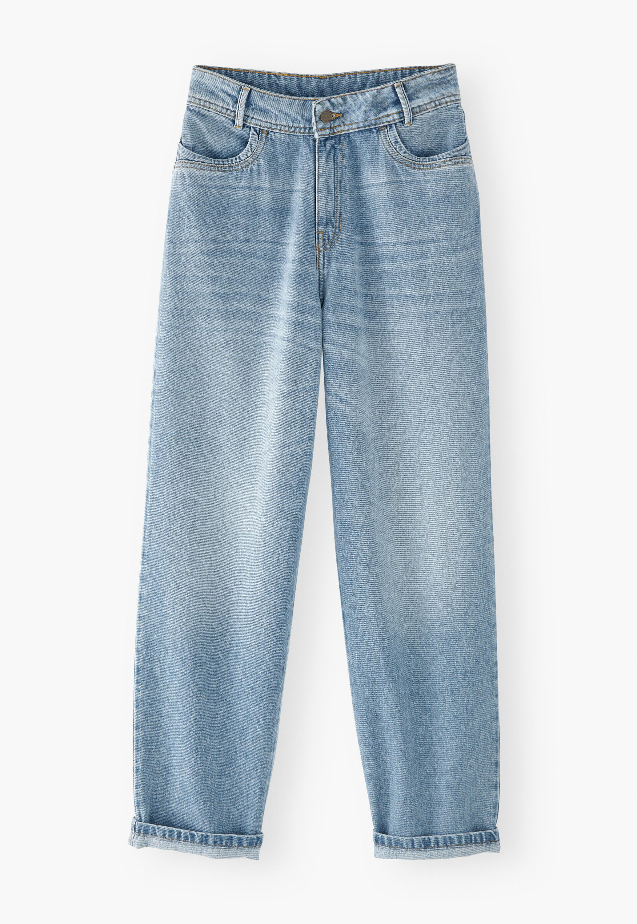Mom jeans, Mid wash, large