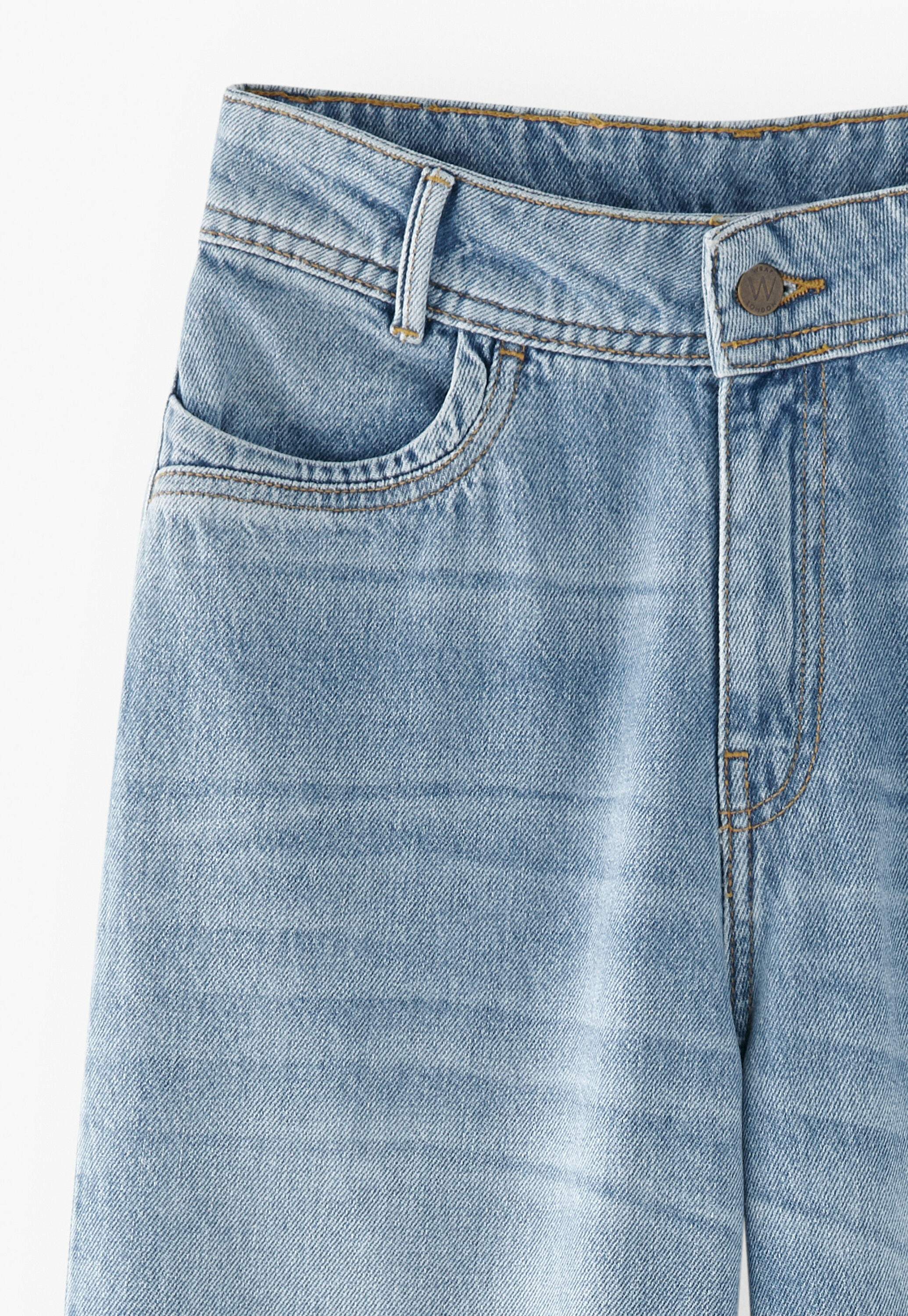 Mom jeans, Mid wash, large