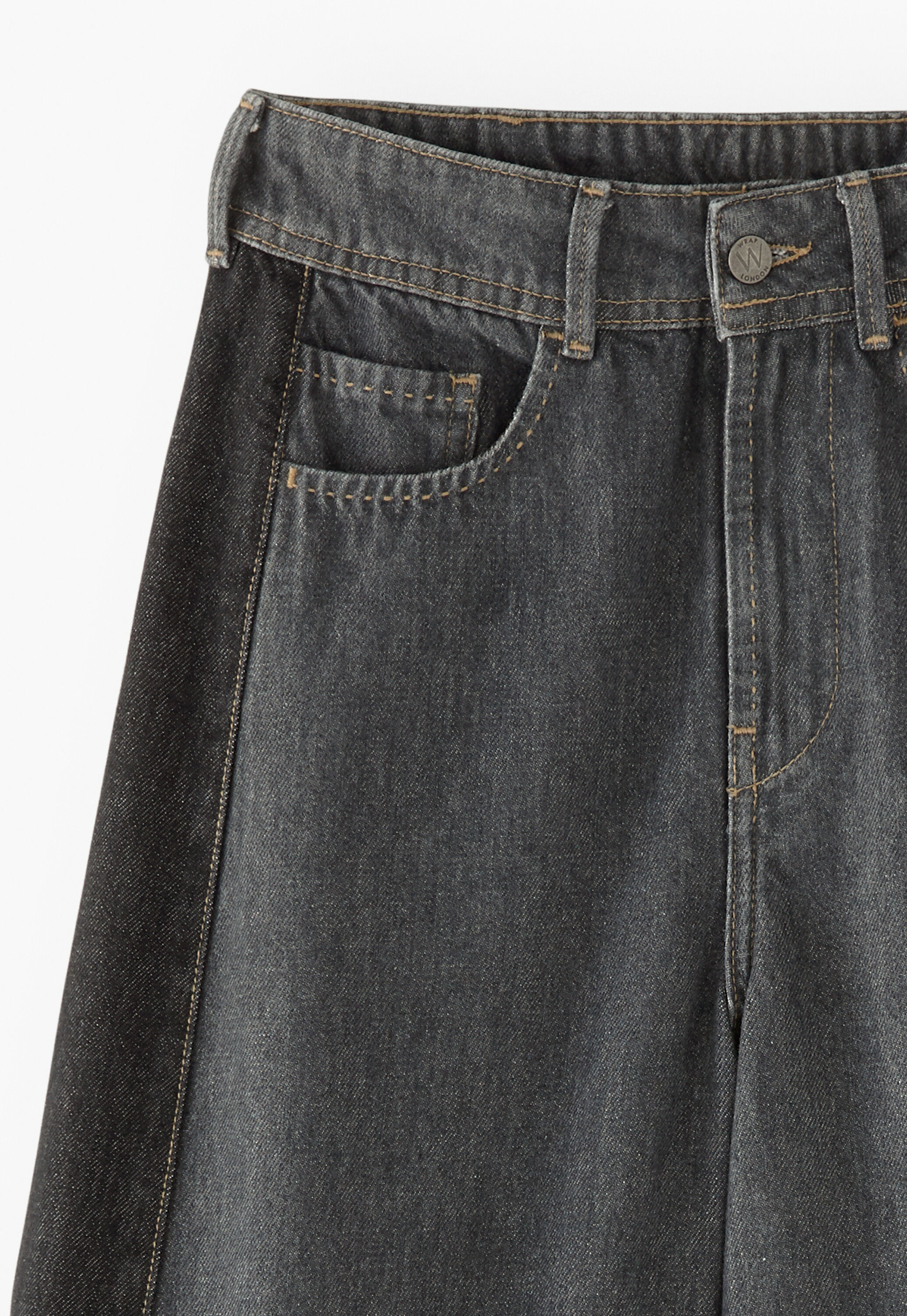 Denim Culottes, Grey wash, large
