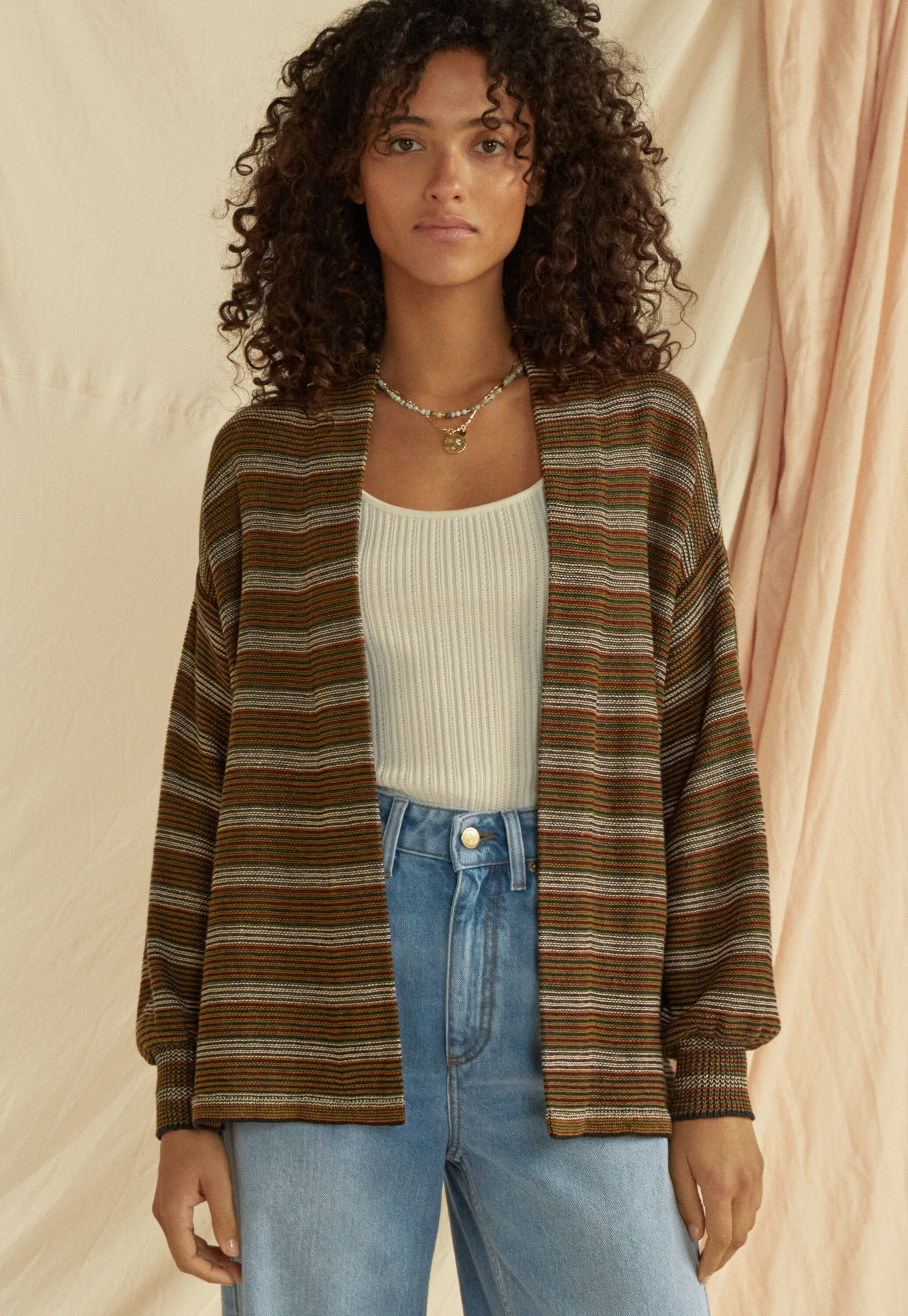 Striped cardigan