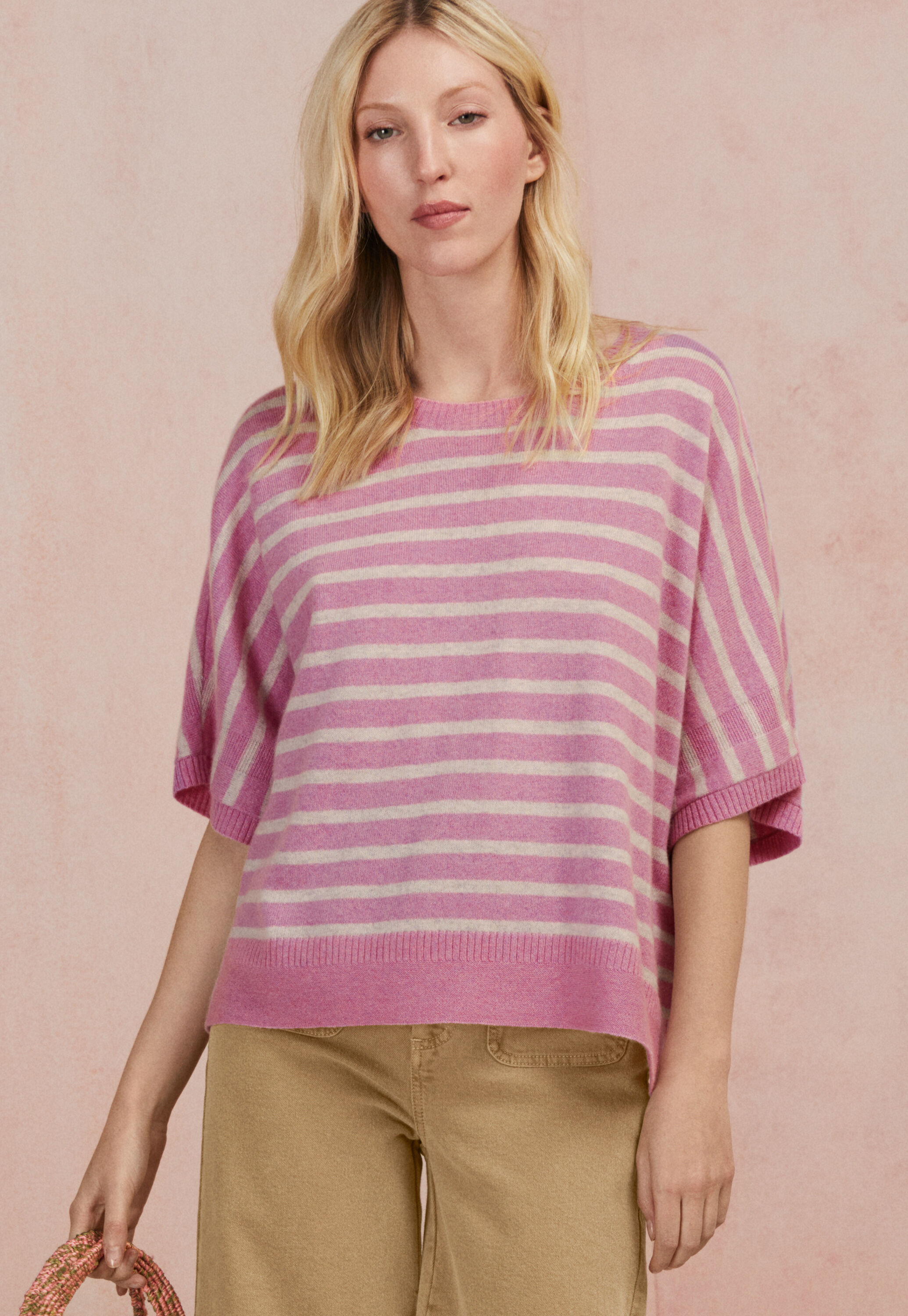 Striped poncho