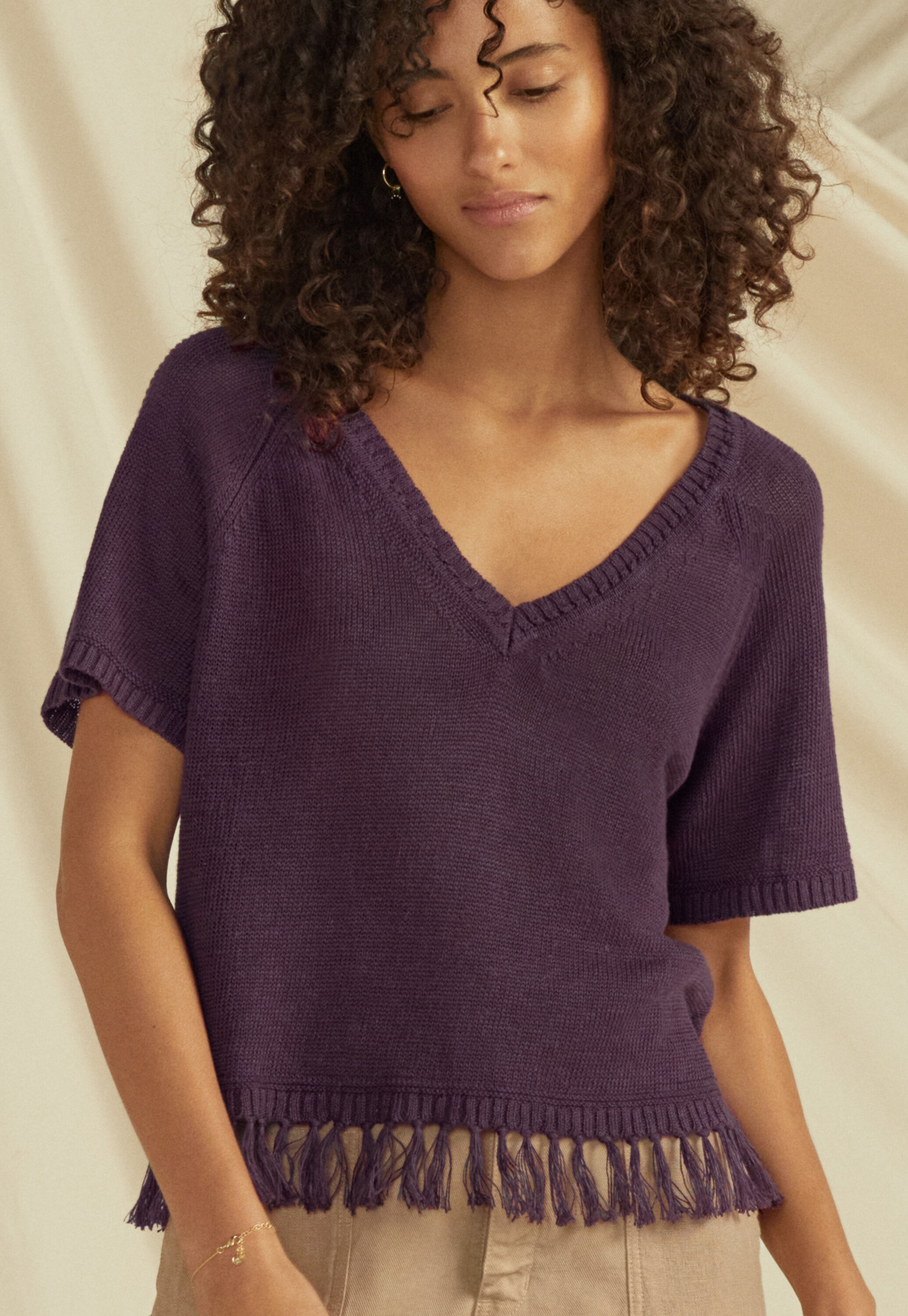 V-neck sweater