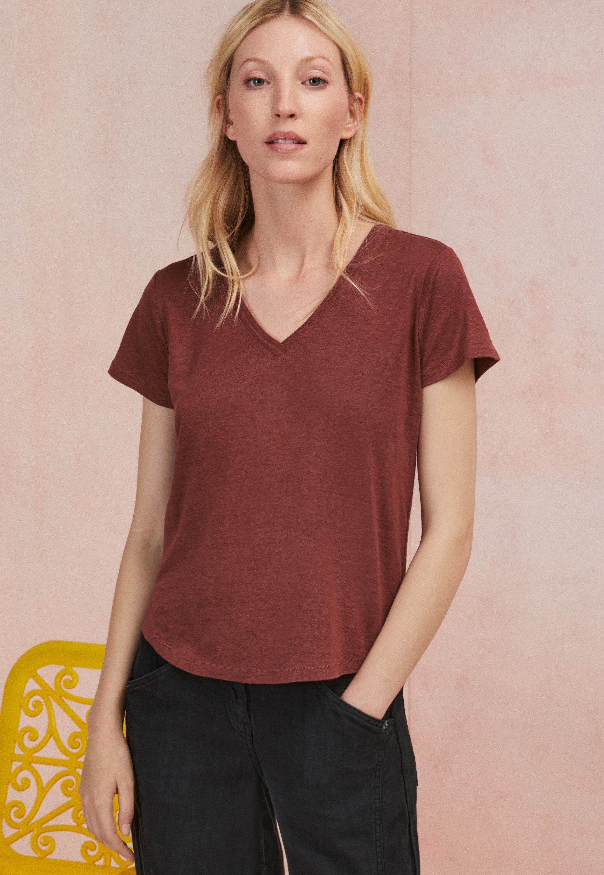 V-neck top