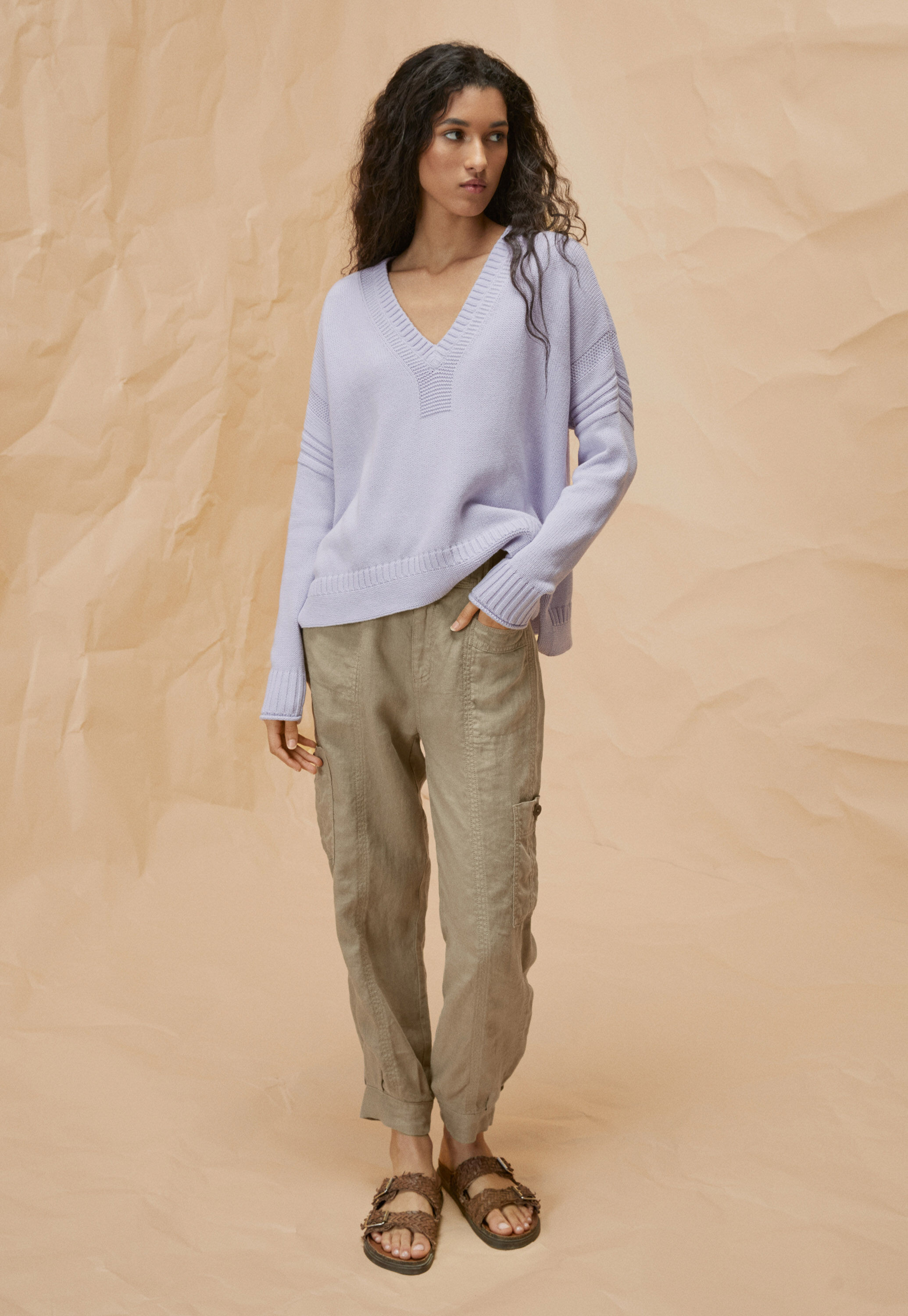 Patch-pocket trousers