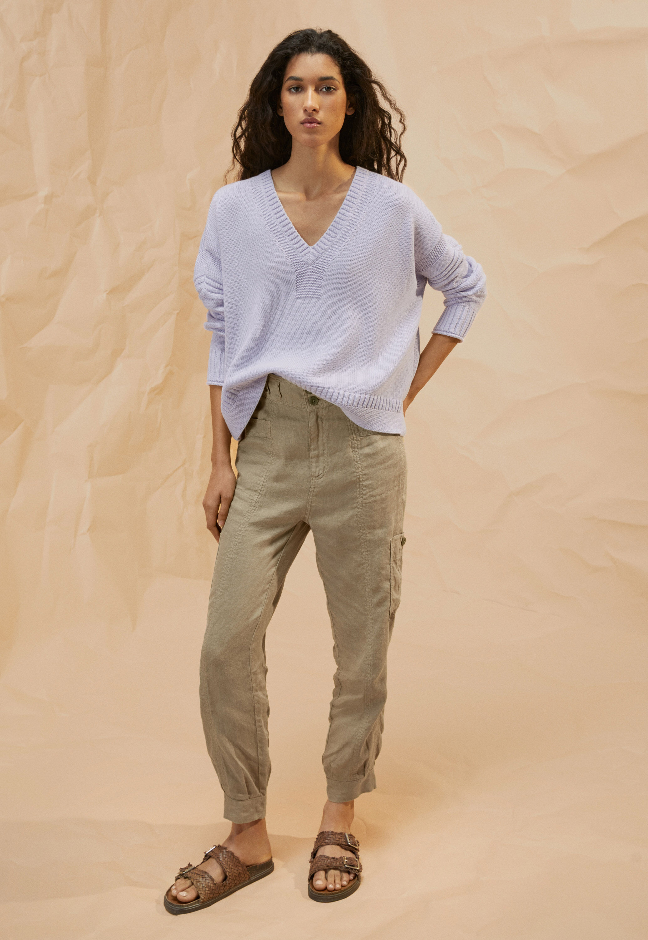 Patch-pocket trousers