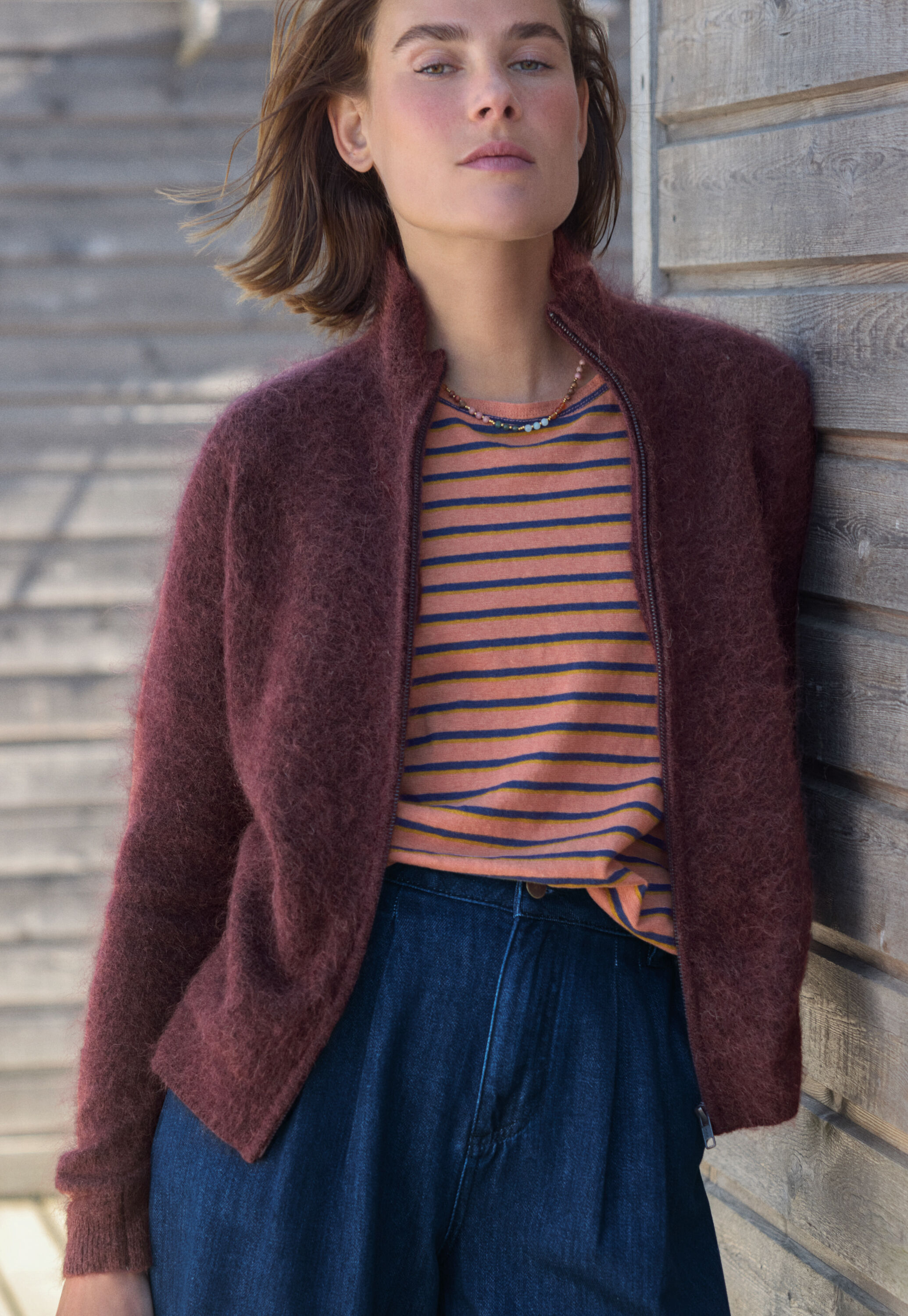 Zip-up sweater