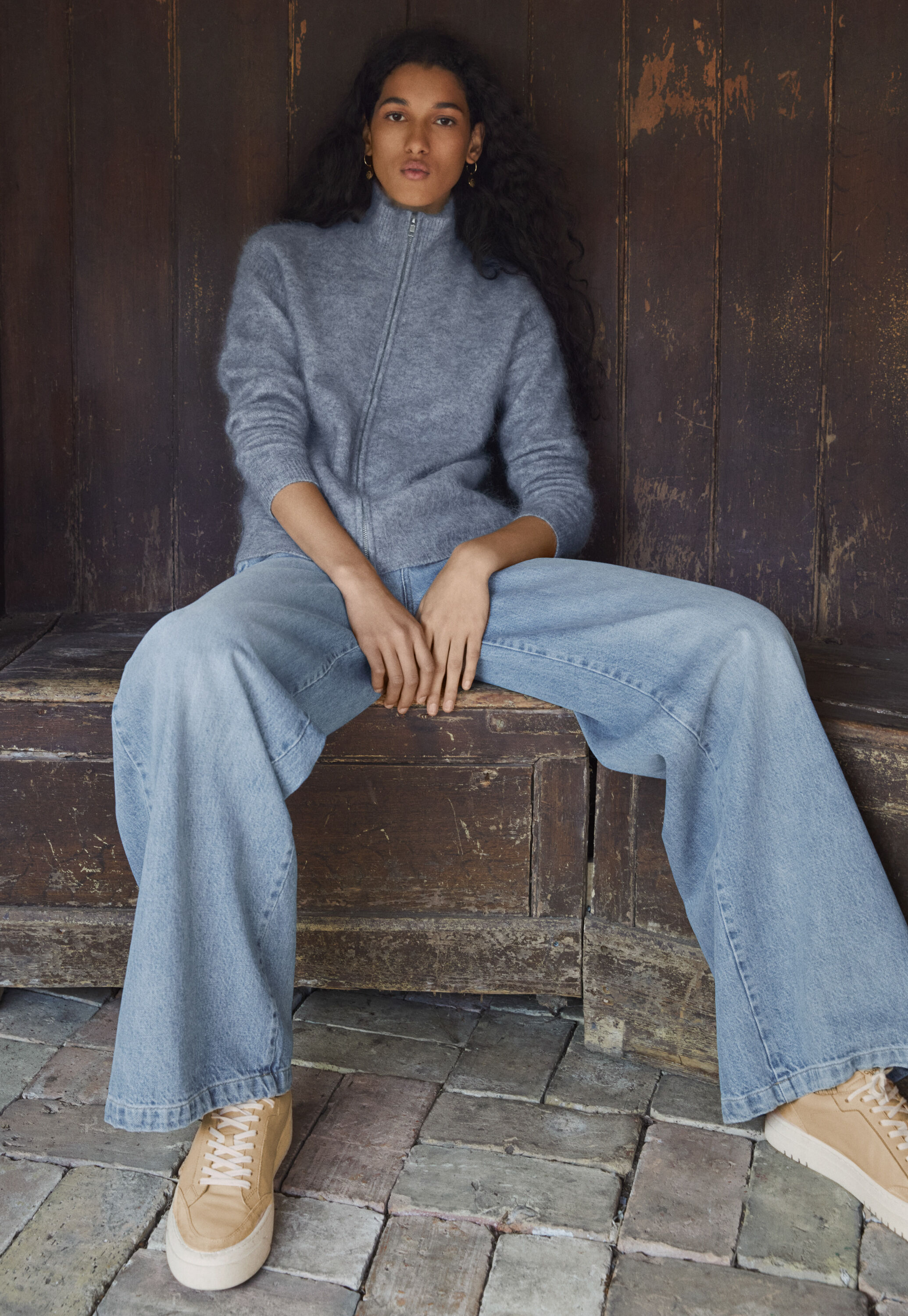 Zip-up sweater