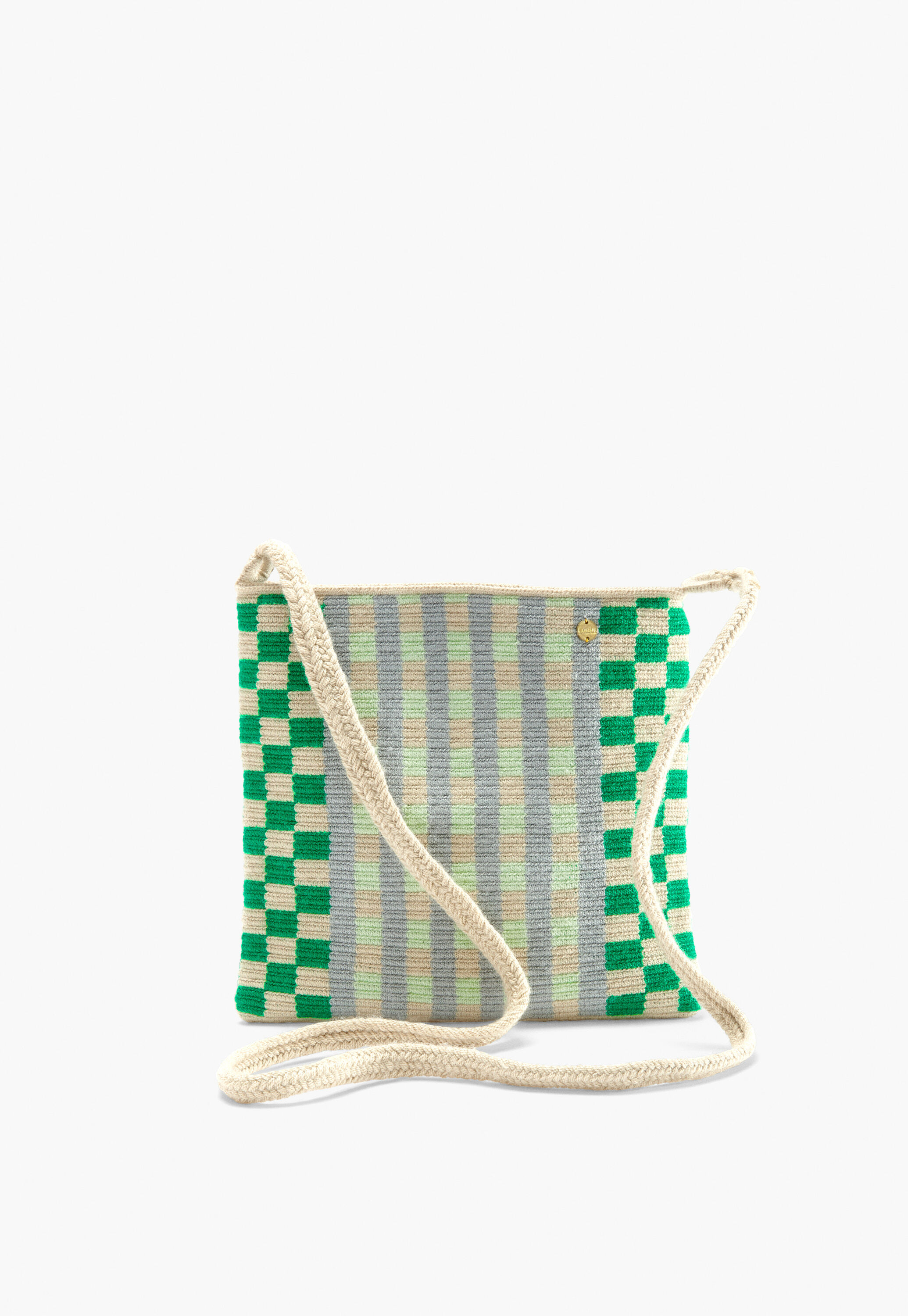 Woven cross-body bag
