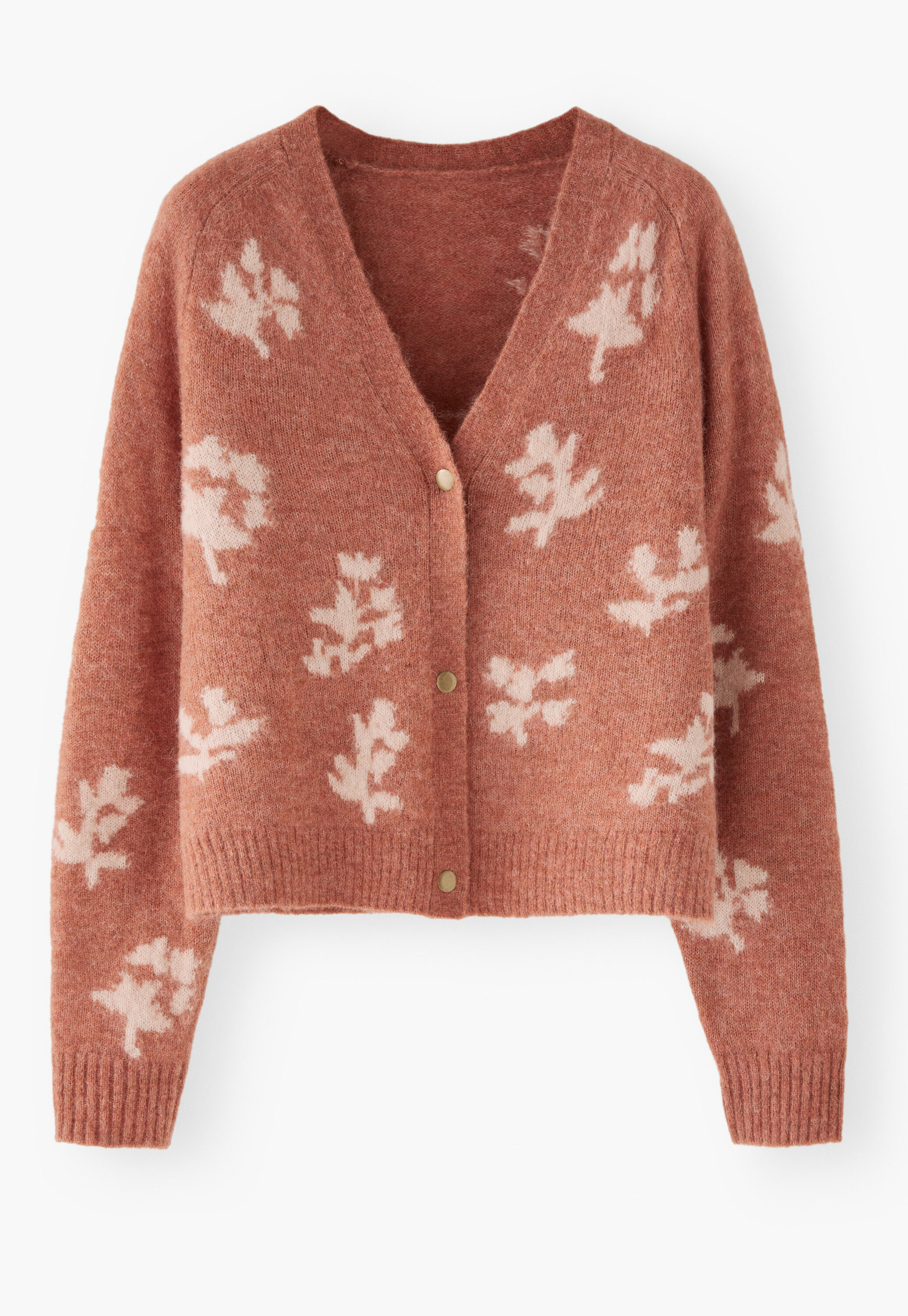 Intarsia v-neck cardigan