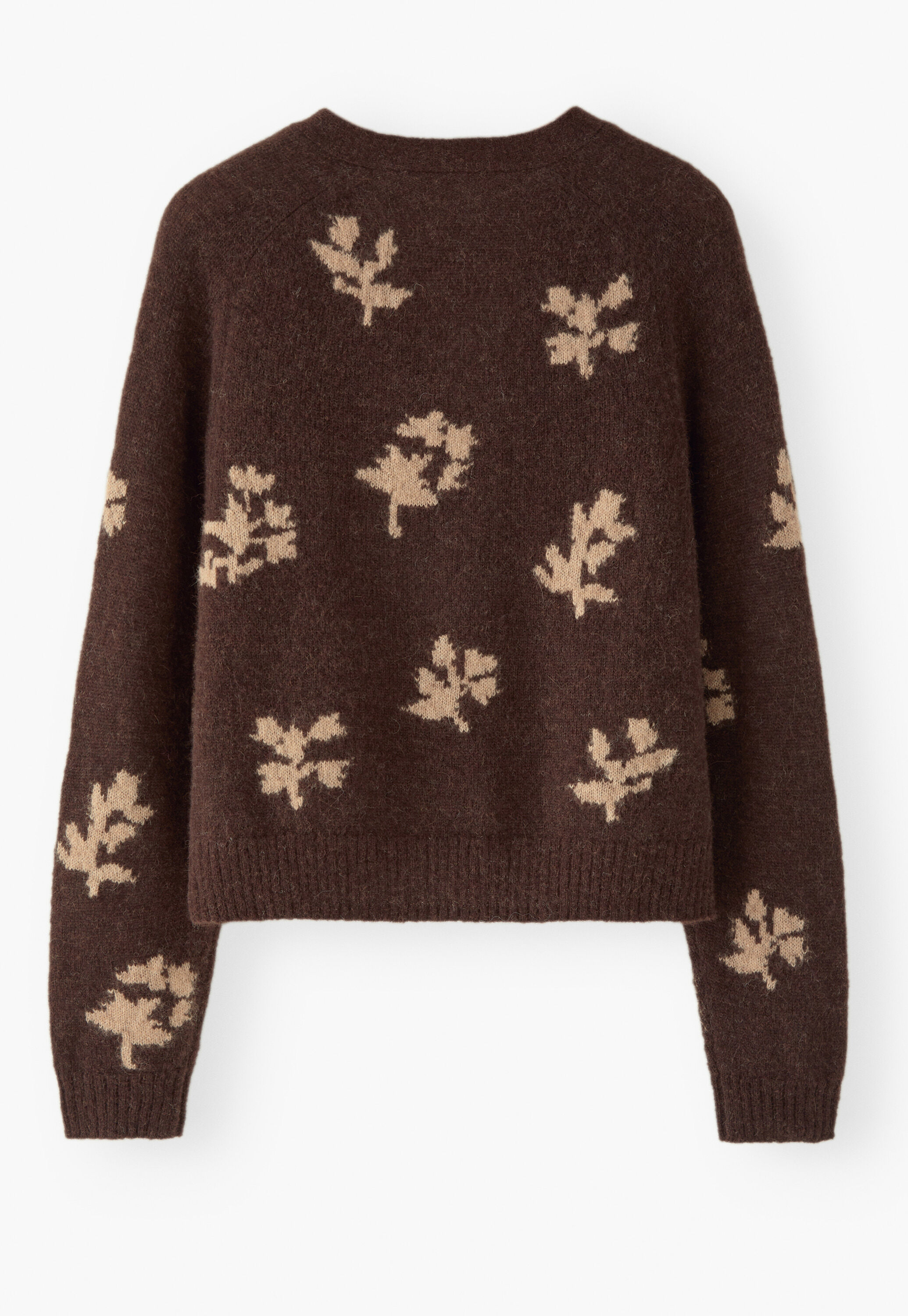 Intarsia v-neck cardigan