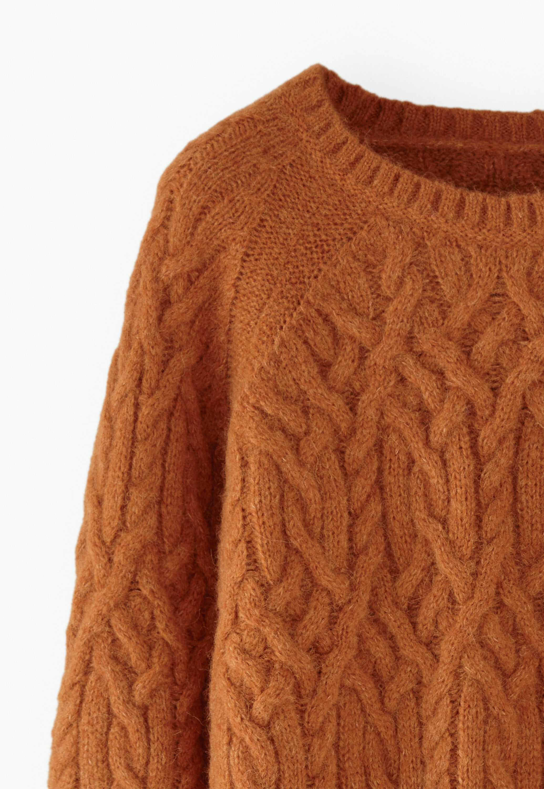 Cable-stitch sweater, Marmalade, large
