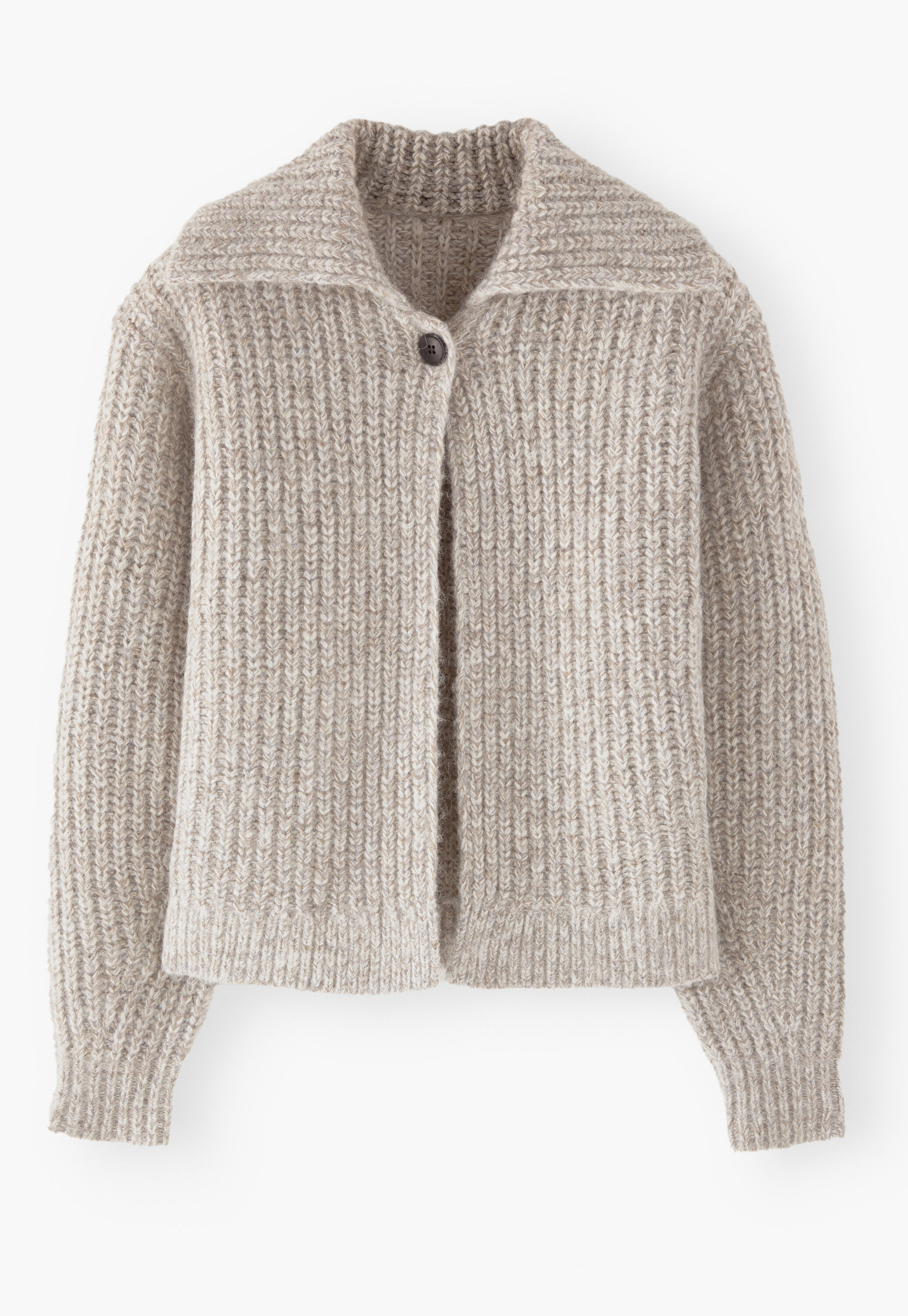 Rib-stitch cardigan