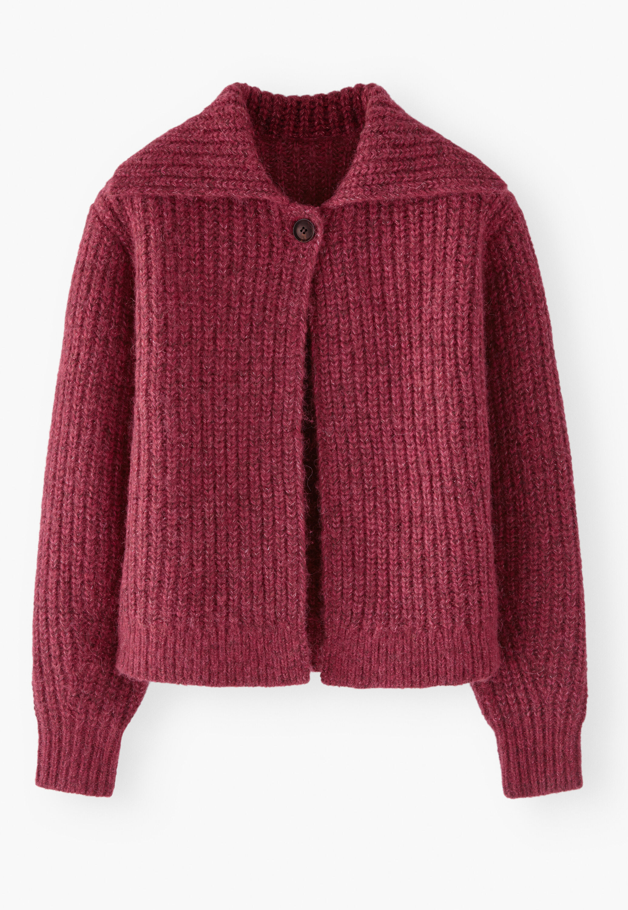 Rib-stitch cardigan
