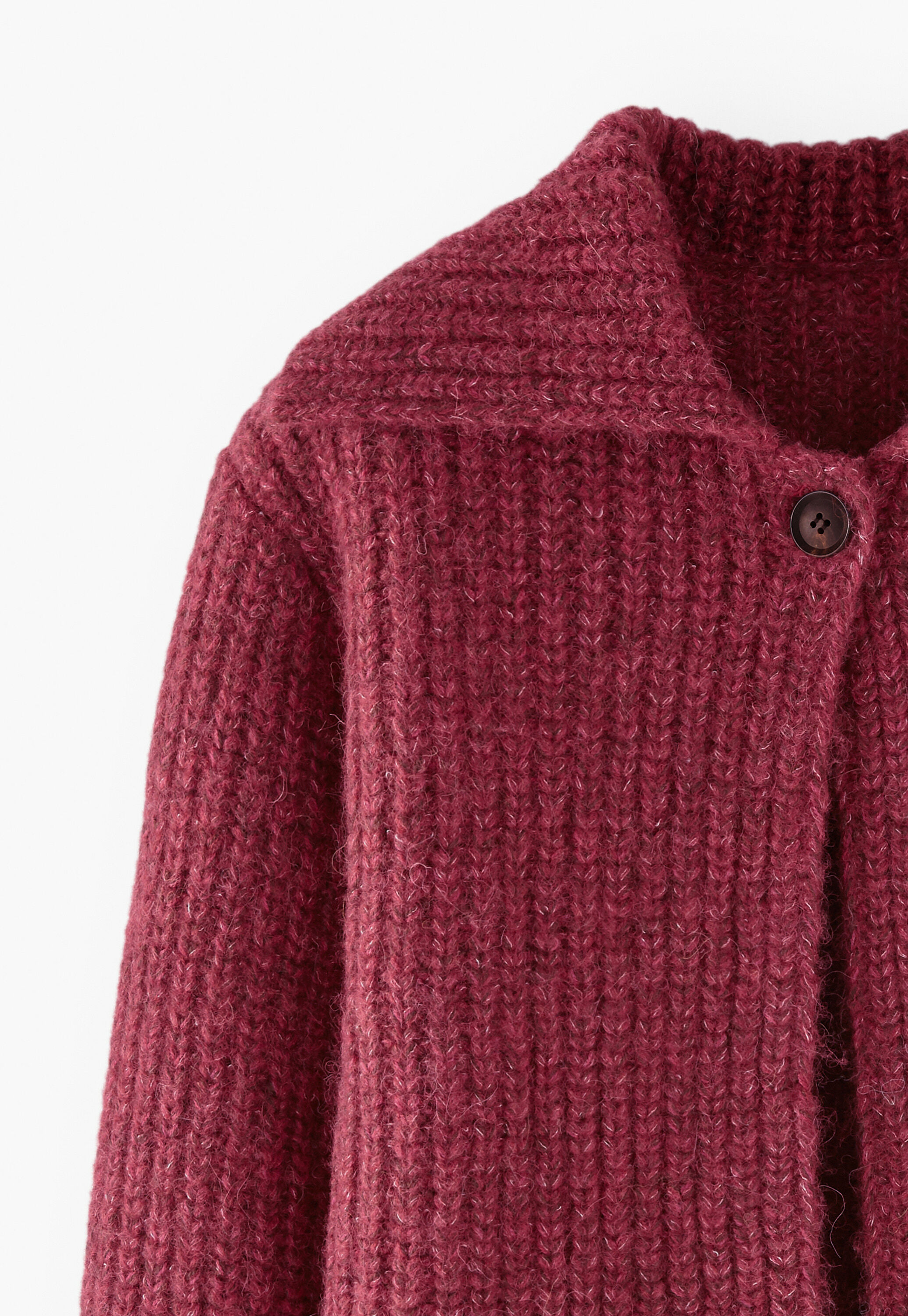 Rib-stitch cardigan