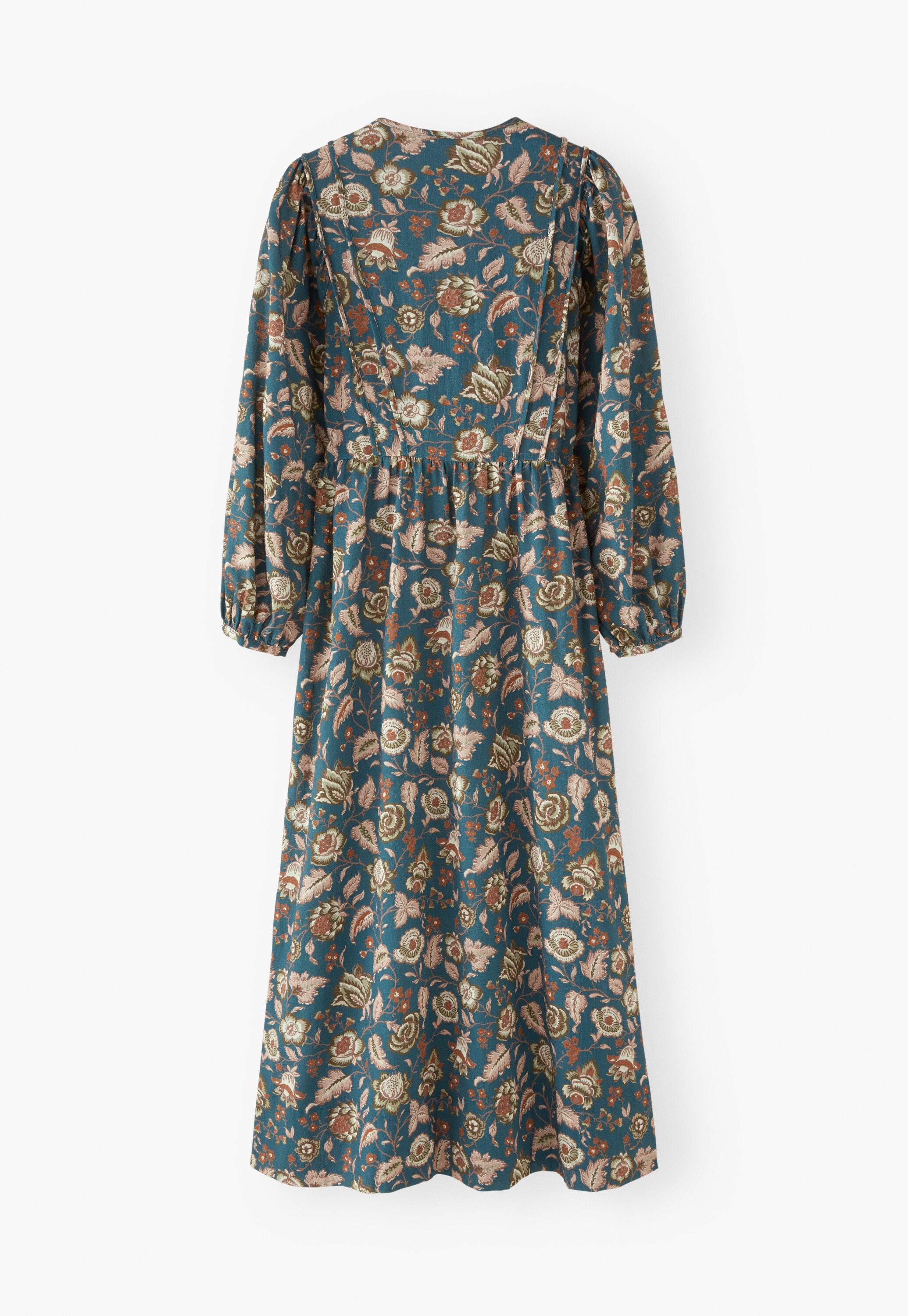 Printed dress, Petrol rust, large