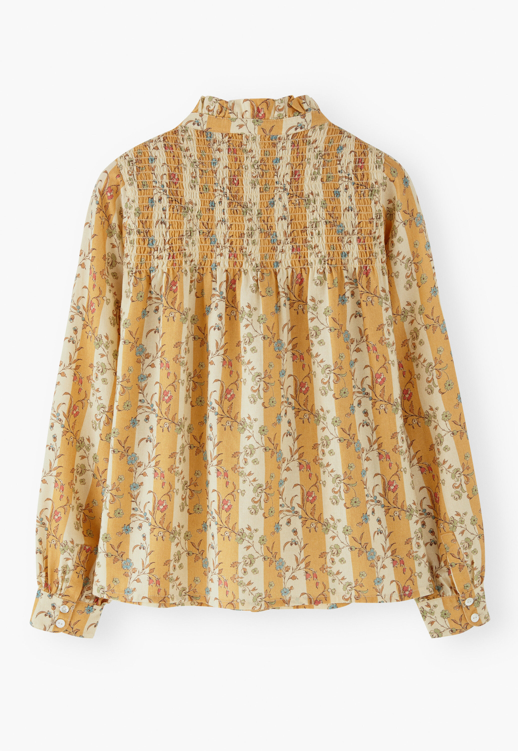 Printed blouse, Soft yellow, large