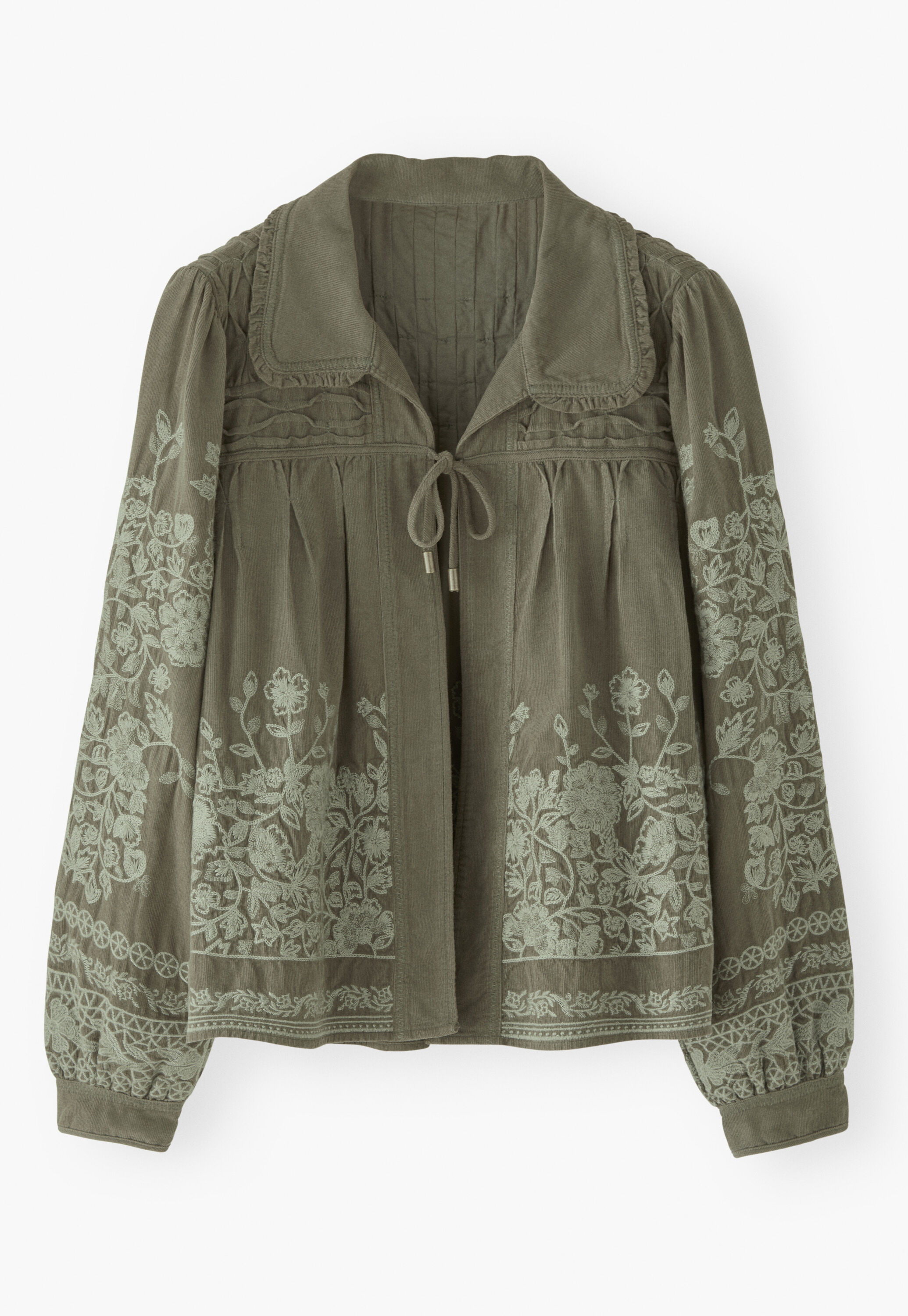 Embroidered cord jacket