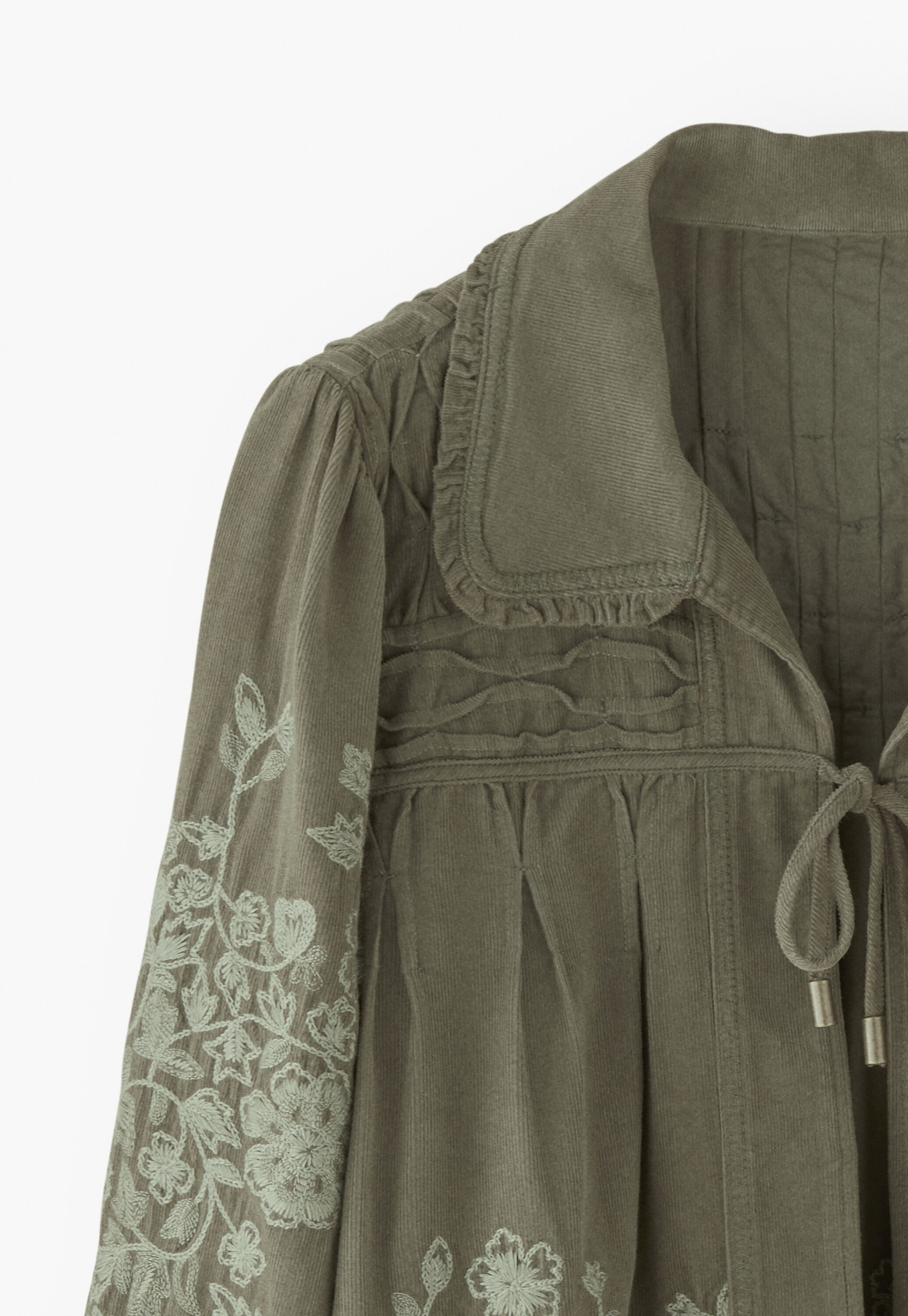 Embroidered cord jacket