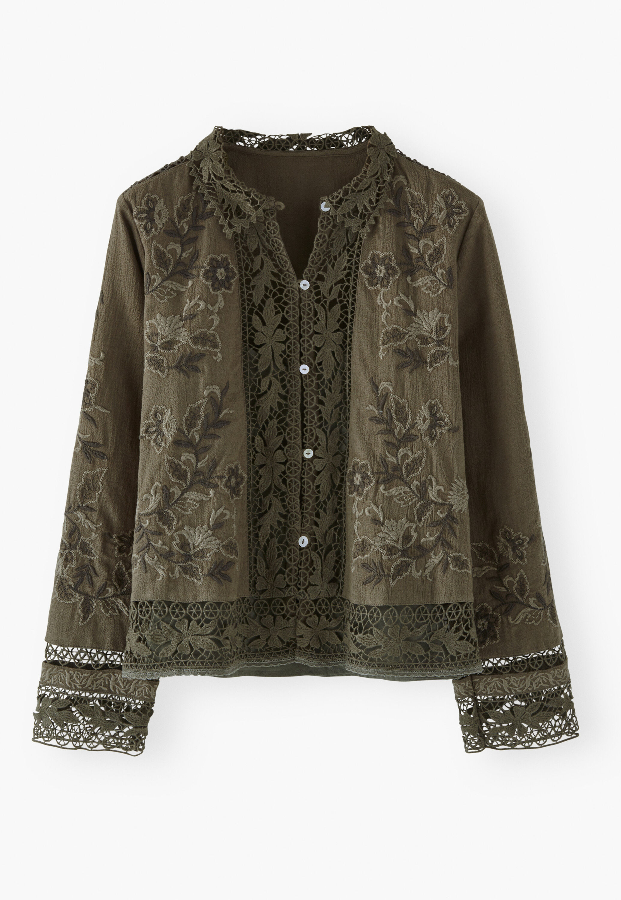 Lace embroidered blouse