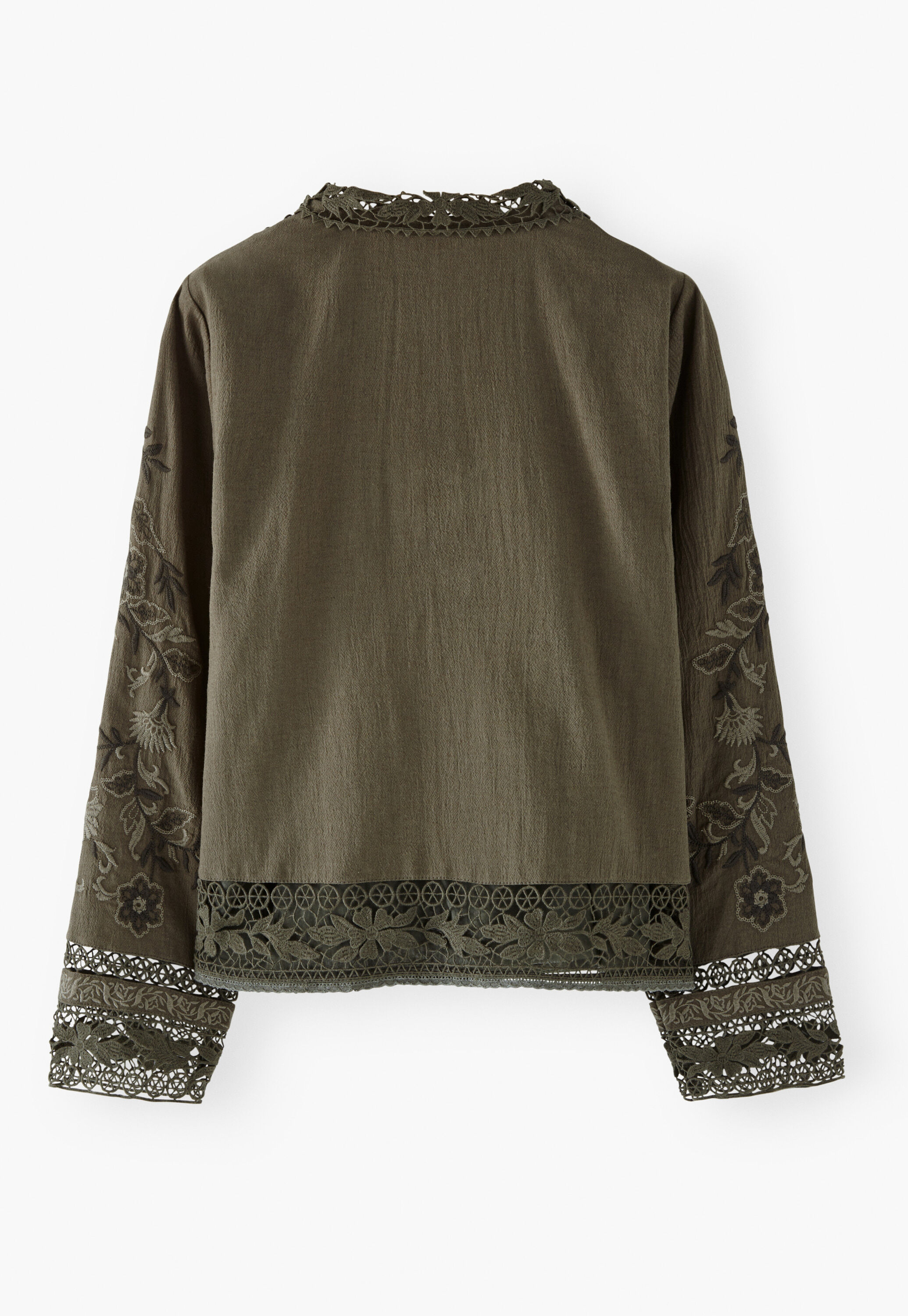 Lace embroidered blouse