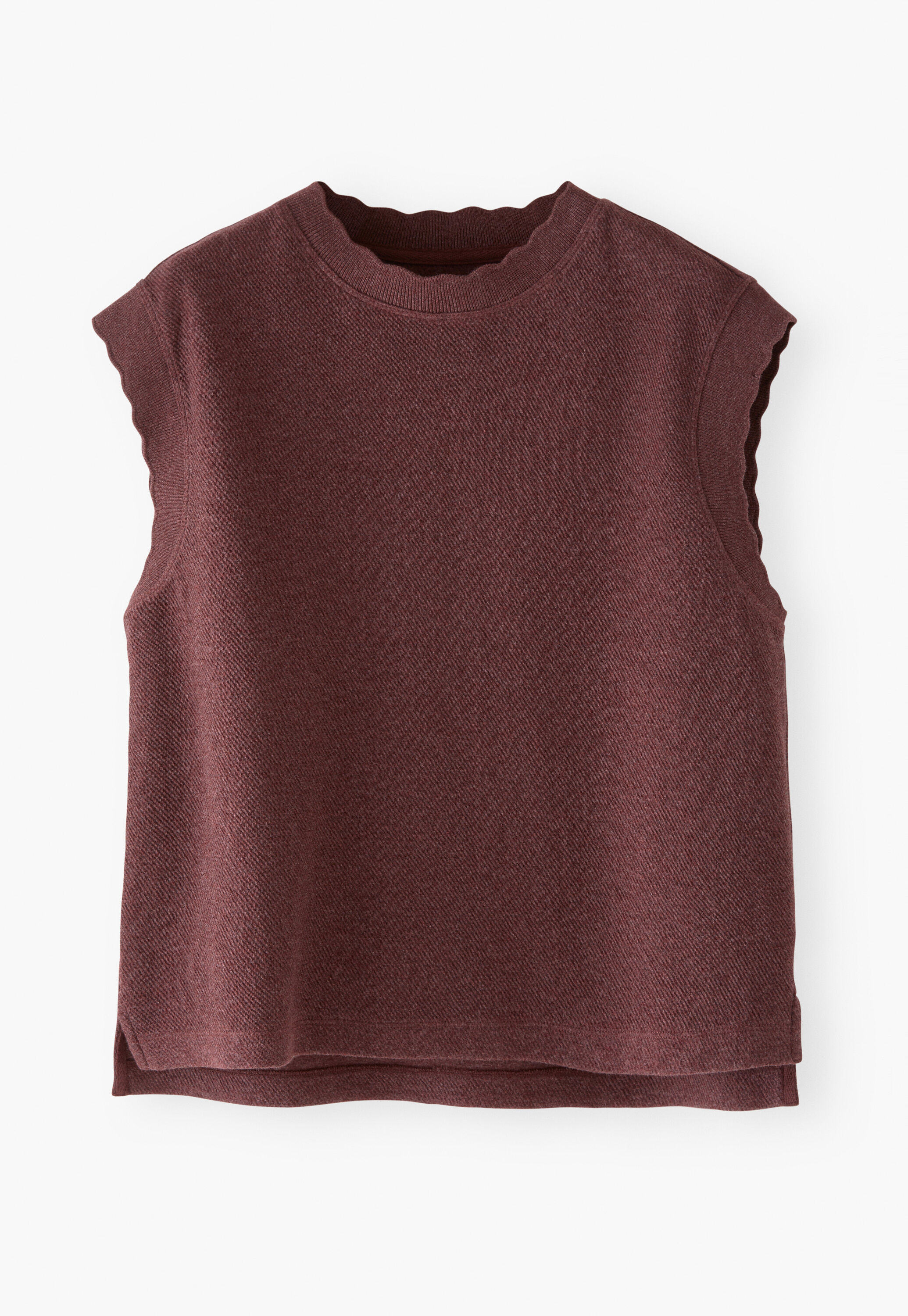 Sleeveless sweatshirt, Wine, large