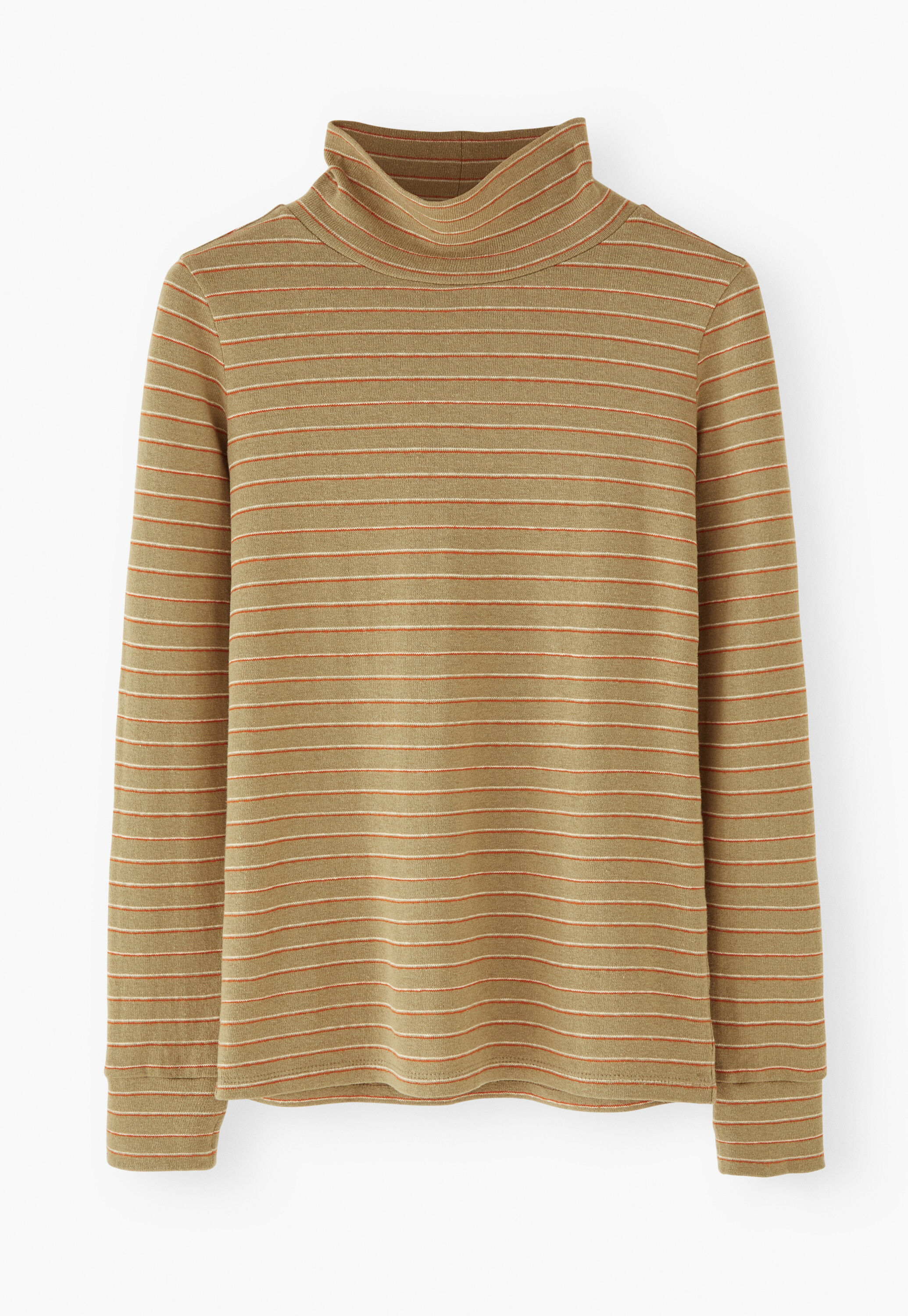 Striped roll neck