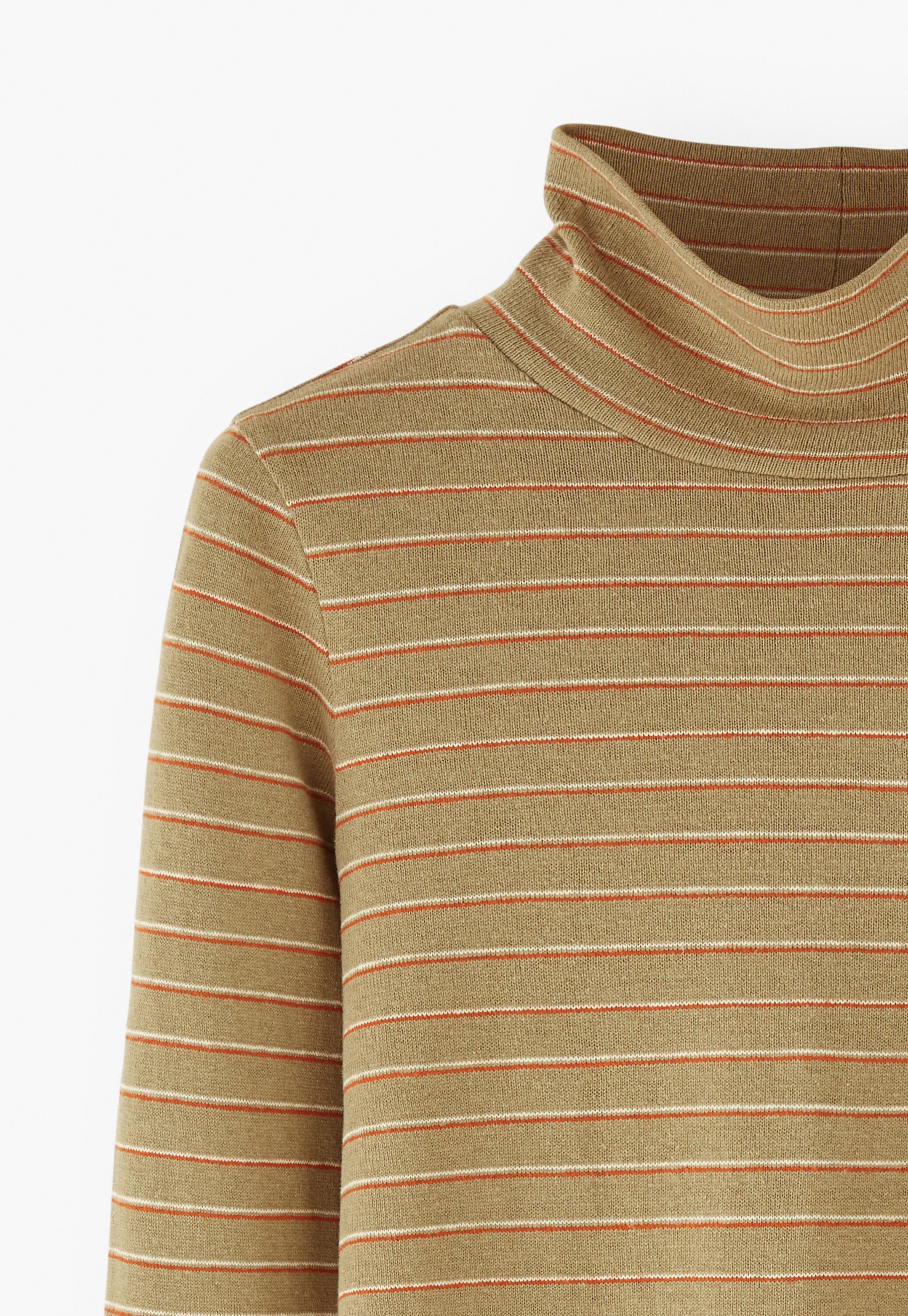 Striped roll neck